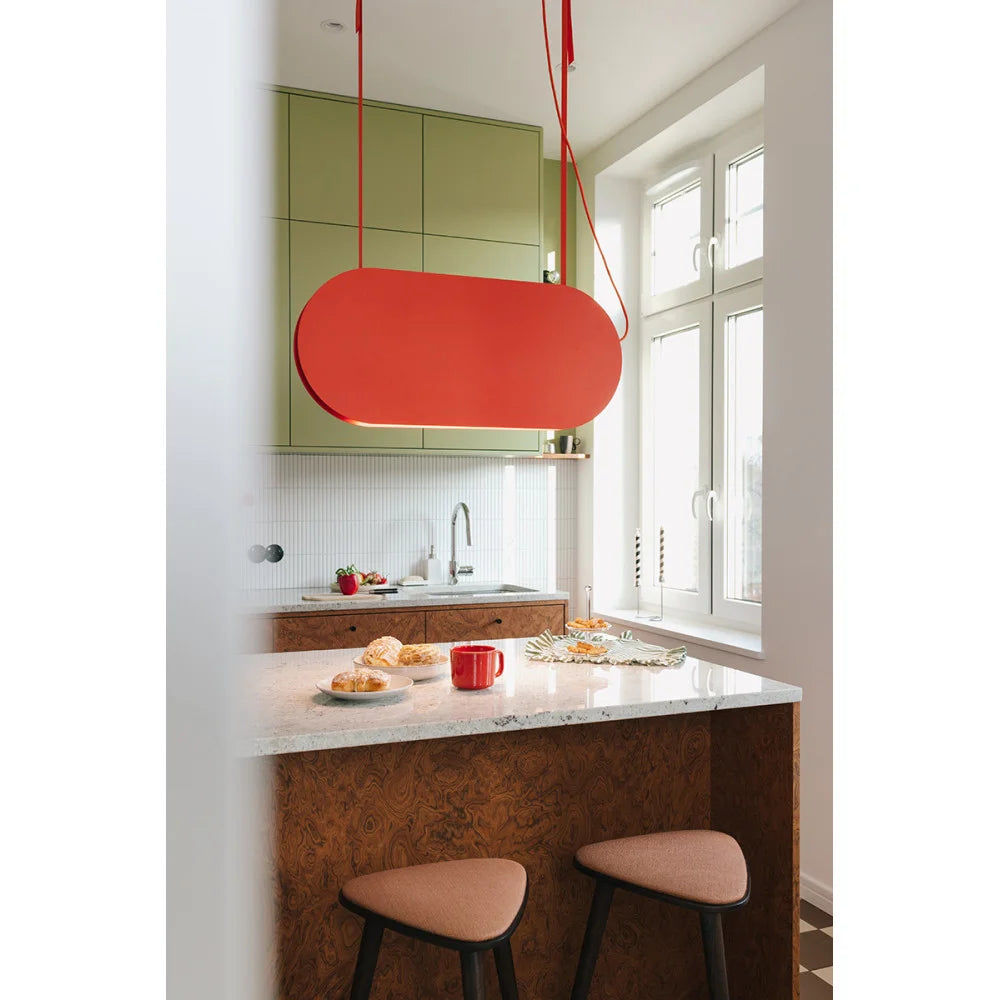 MALUMI pendant lamp in red-orange