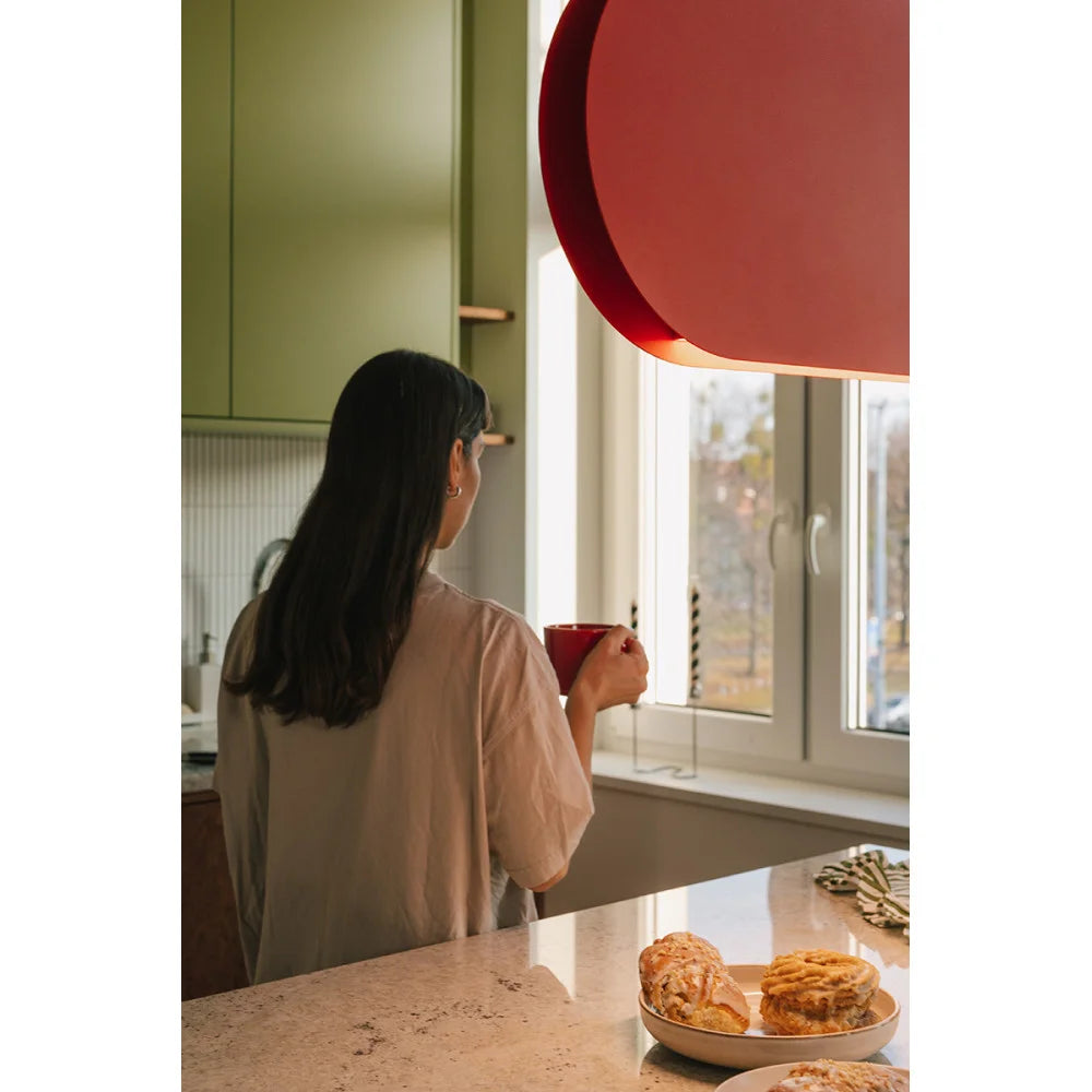 MALUMI pendant lamp in red-orange