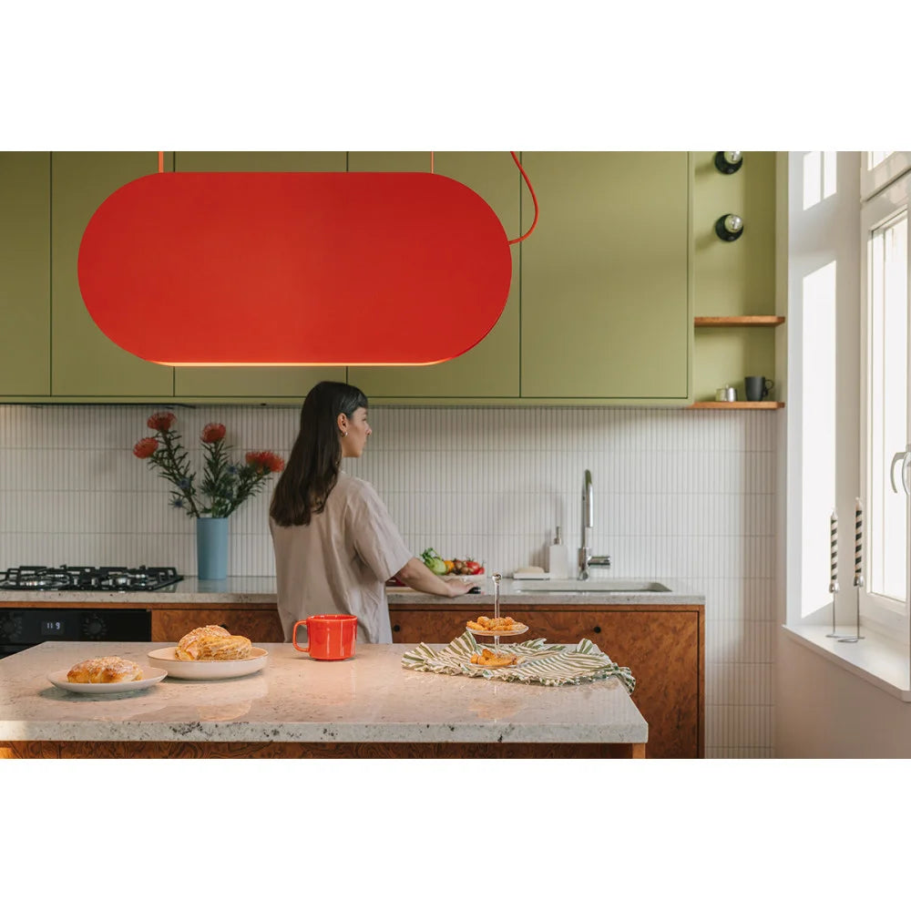 MALUMI pendant lamp in red-orange