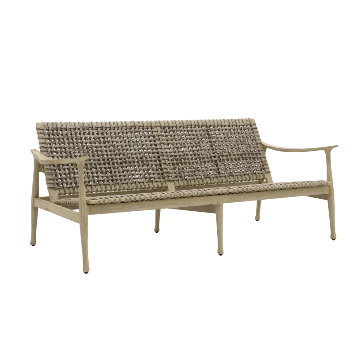 MANZO Outdoor Sofa Gray with Beige