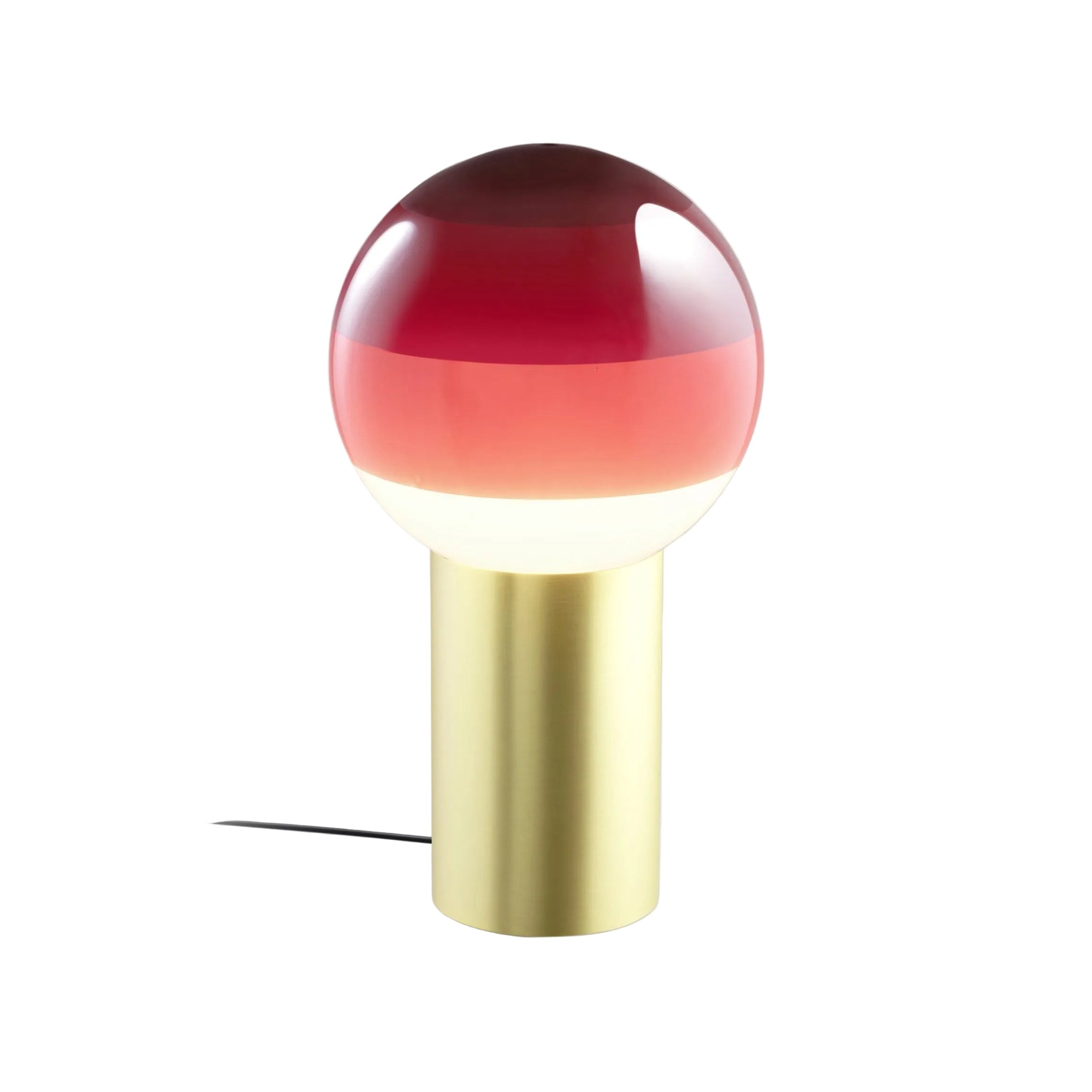Burgundy DIPPING Table Lamp with Gold Base