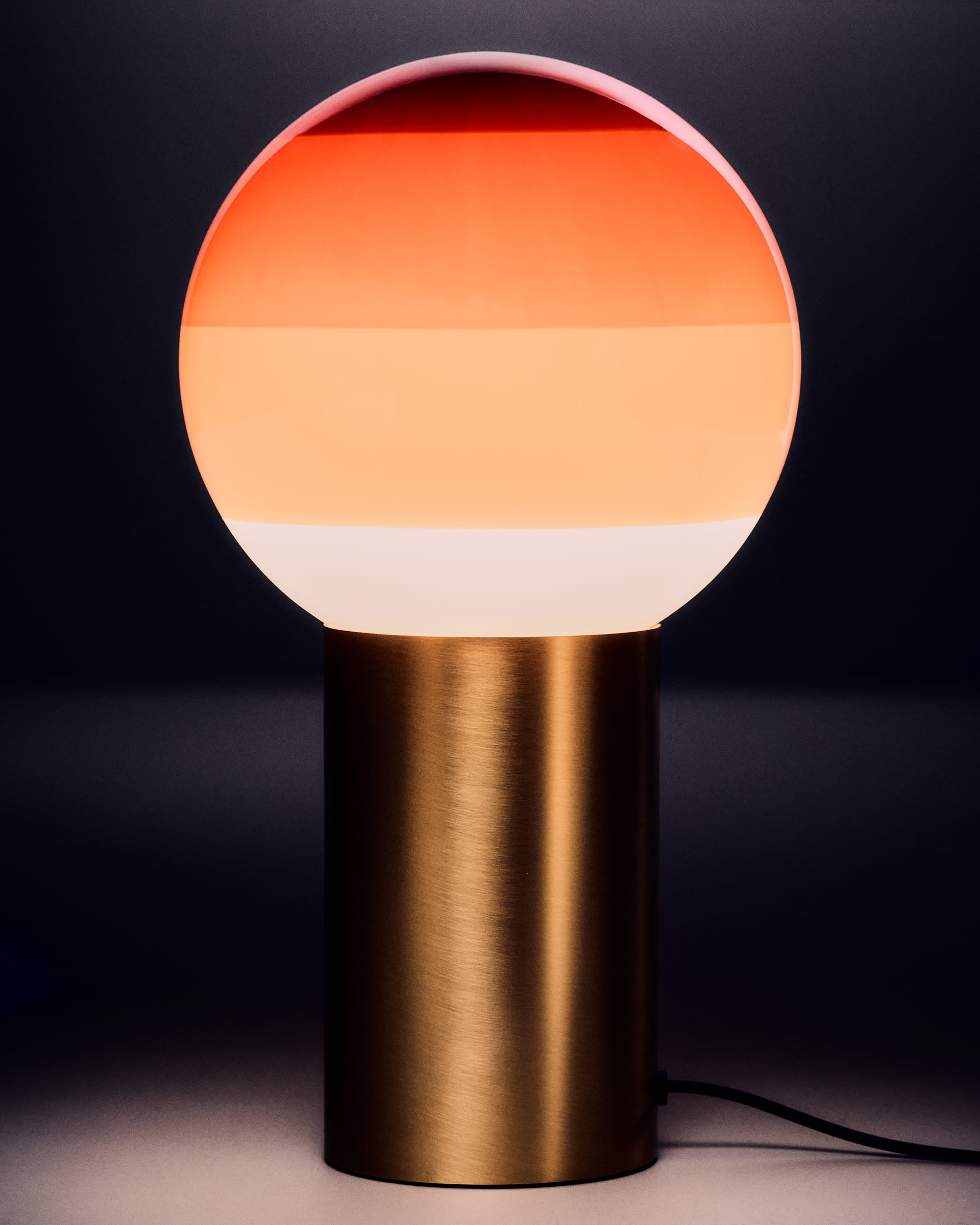Burgundy DIPPING Table Lamp with Gold Base
