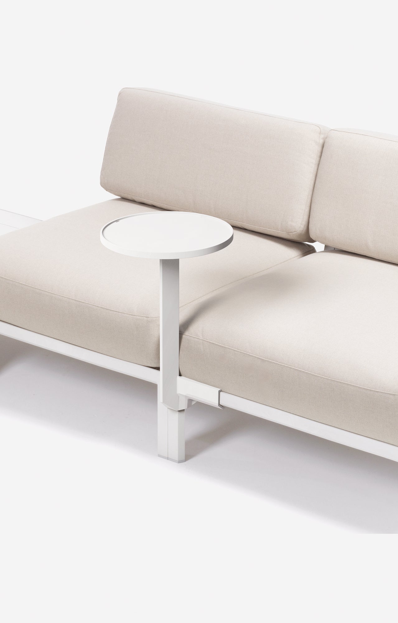MAXIMO 5 Pearl Modular Outdoor Corner Sofa with Chalk Base