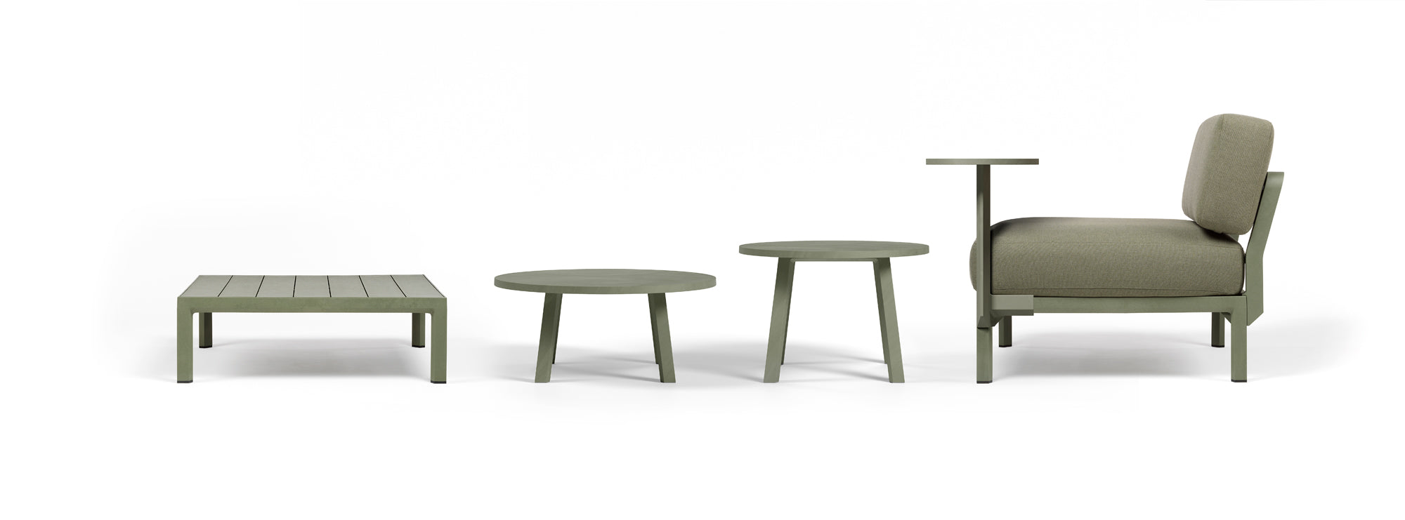 MAXIMO Graphite Round Outdoor Side Table