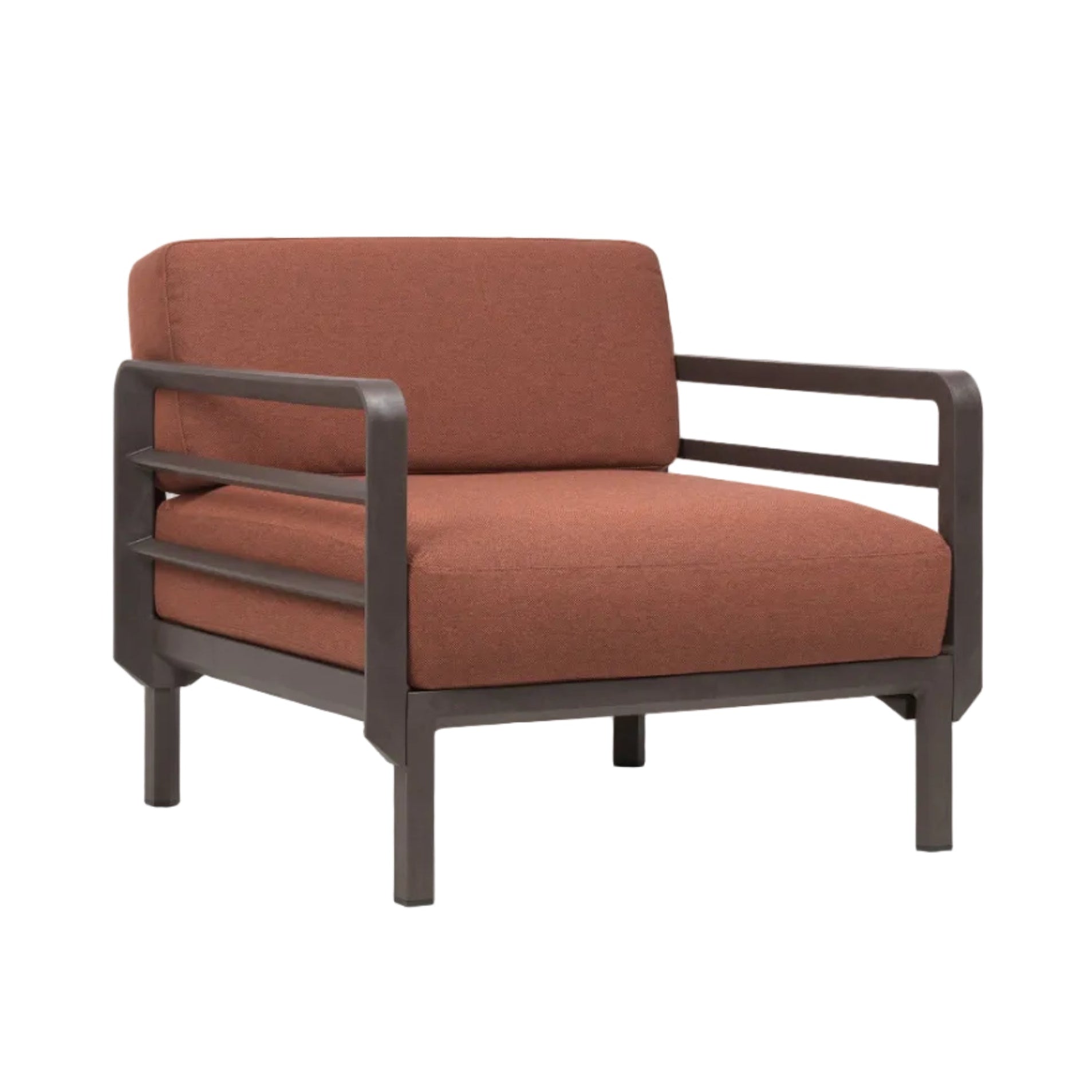 MAXIMO Outdoor Armchair in Cinnamon with Brown Base