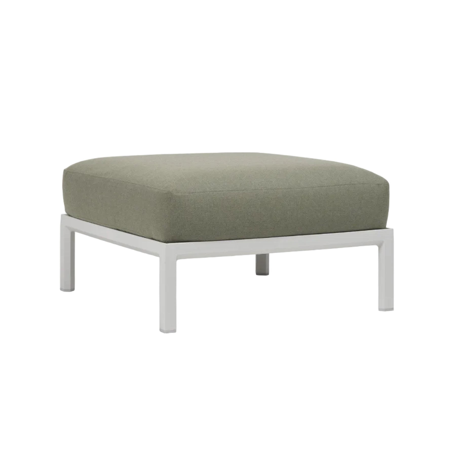 MAXIMO Outdoor Pouf in Thyme Green with Chalk Base