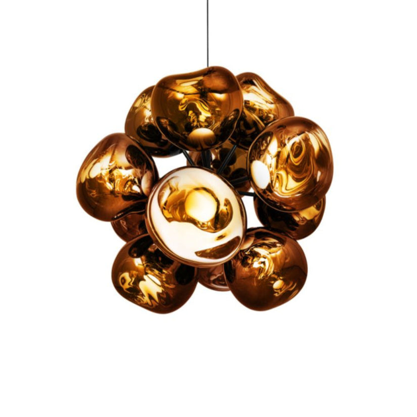 Melt chandelier Burst golden