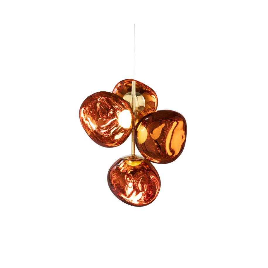 Melt copper chandelier