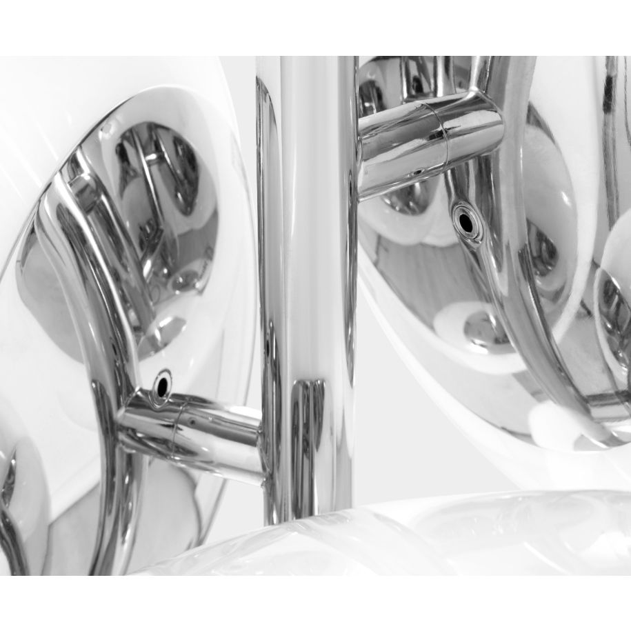 Melt melt chandelier with a silver finish