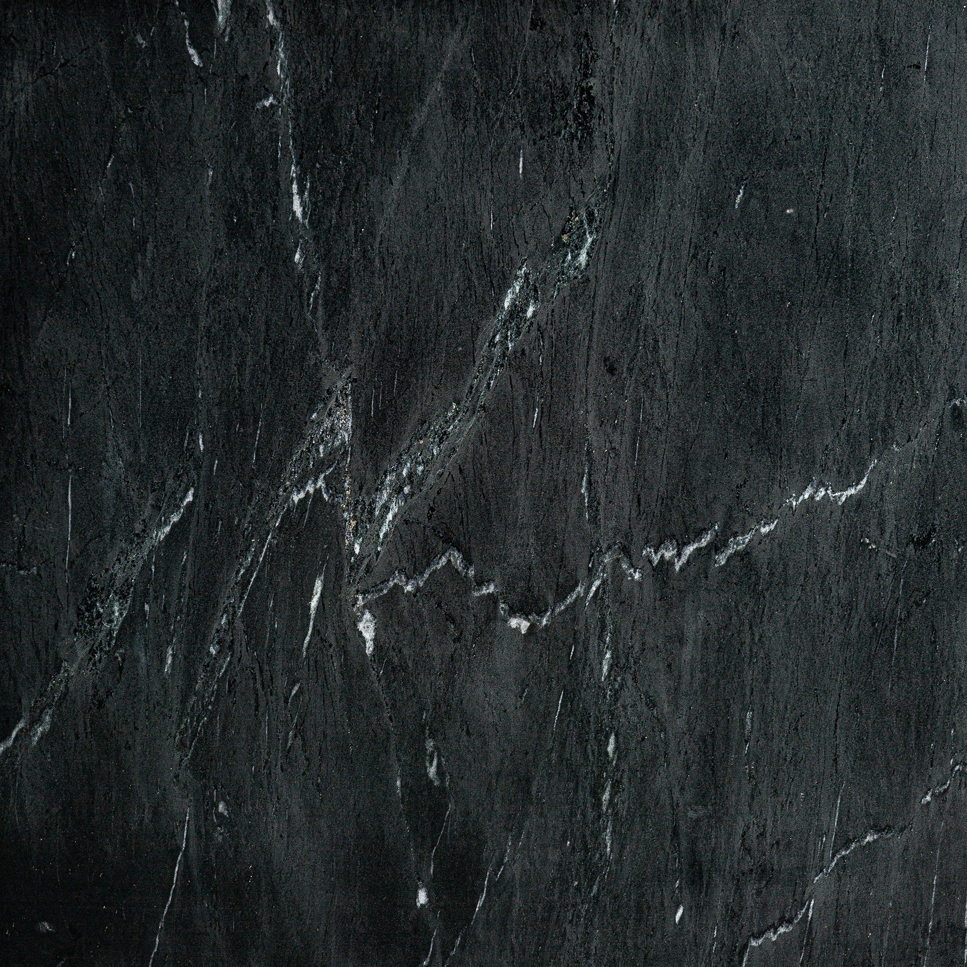 MARQUINA Black Marble Double-Top Side Table