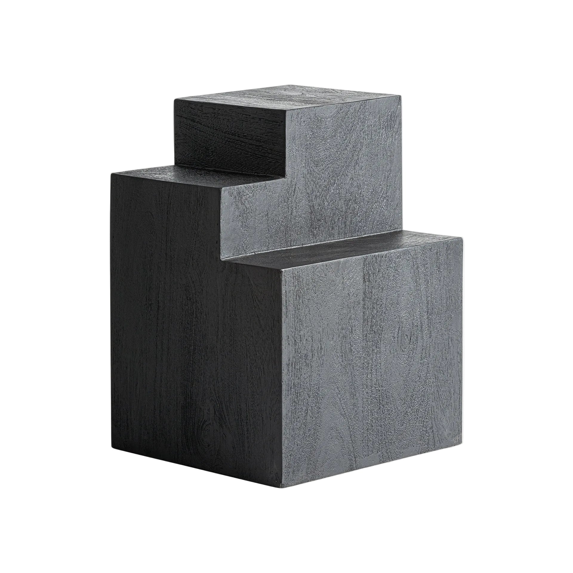 PÈTRIA Side Table in Black Mango Wood