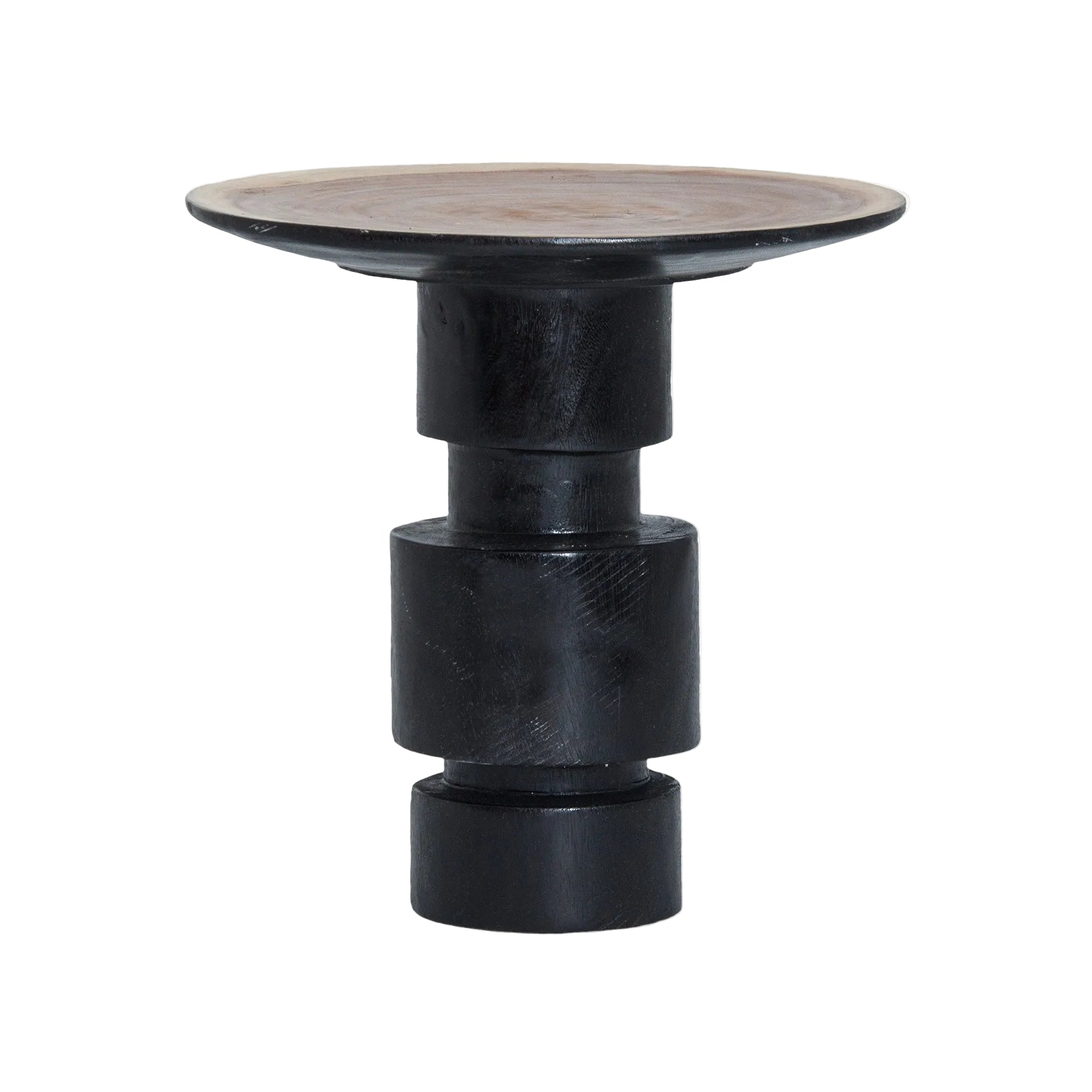 SAURIS Side Table in Black Tropical Wood