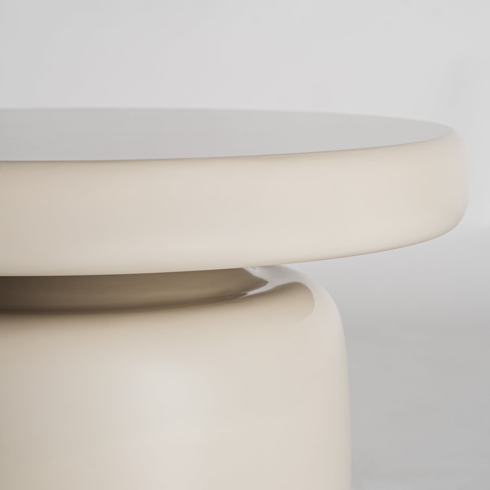 ZORBIG Coffee Table in Broken White