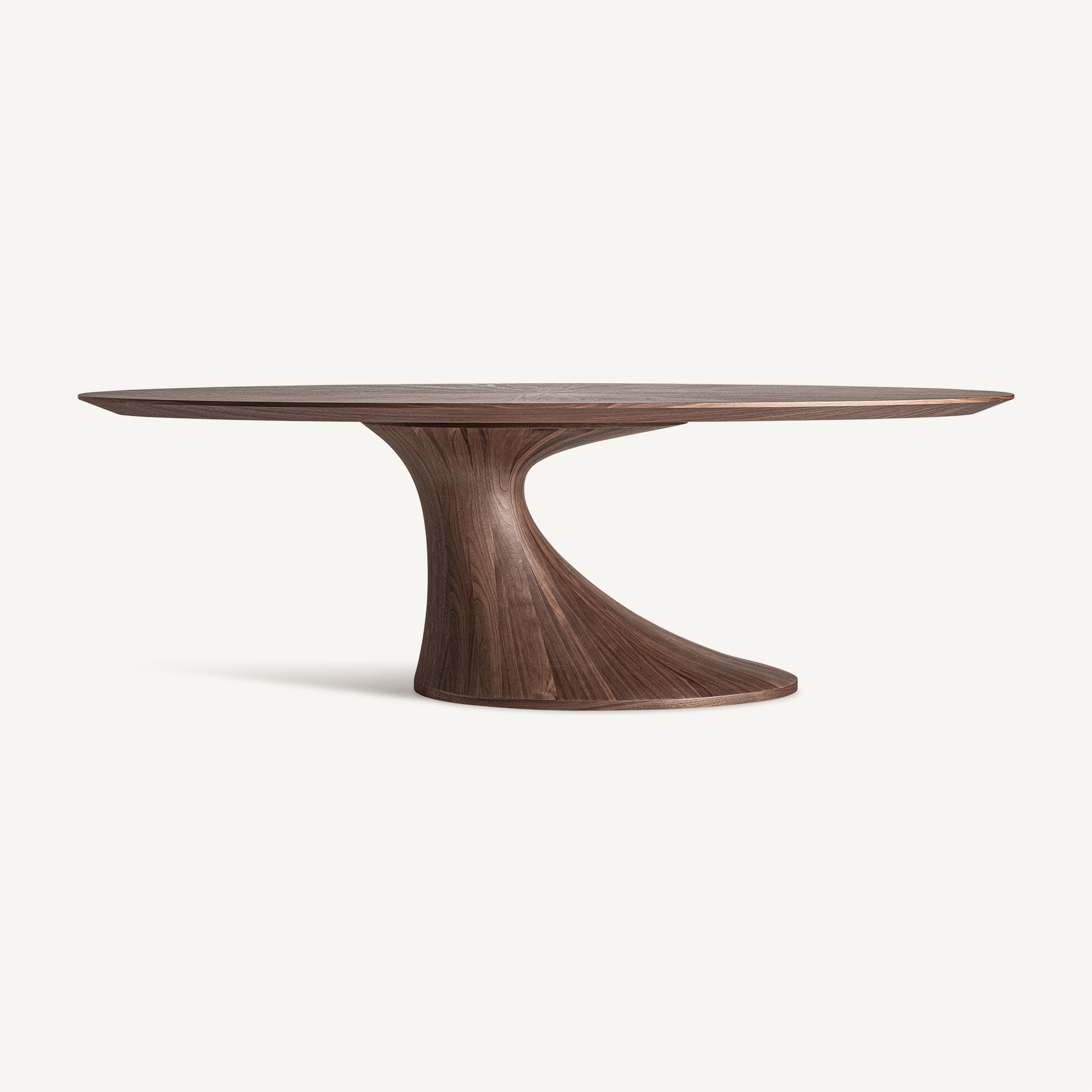 Oval Table SITTARD walnut veneer