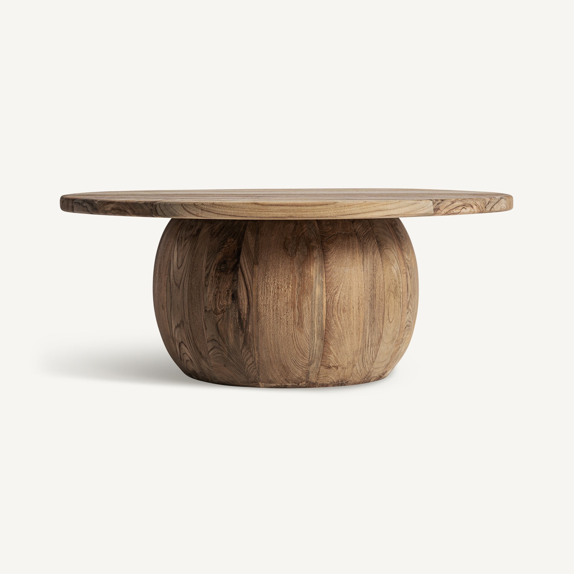 Round Coffee Table ERLOY Recycled Teak Wood