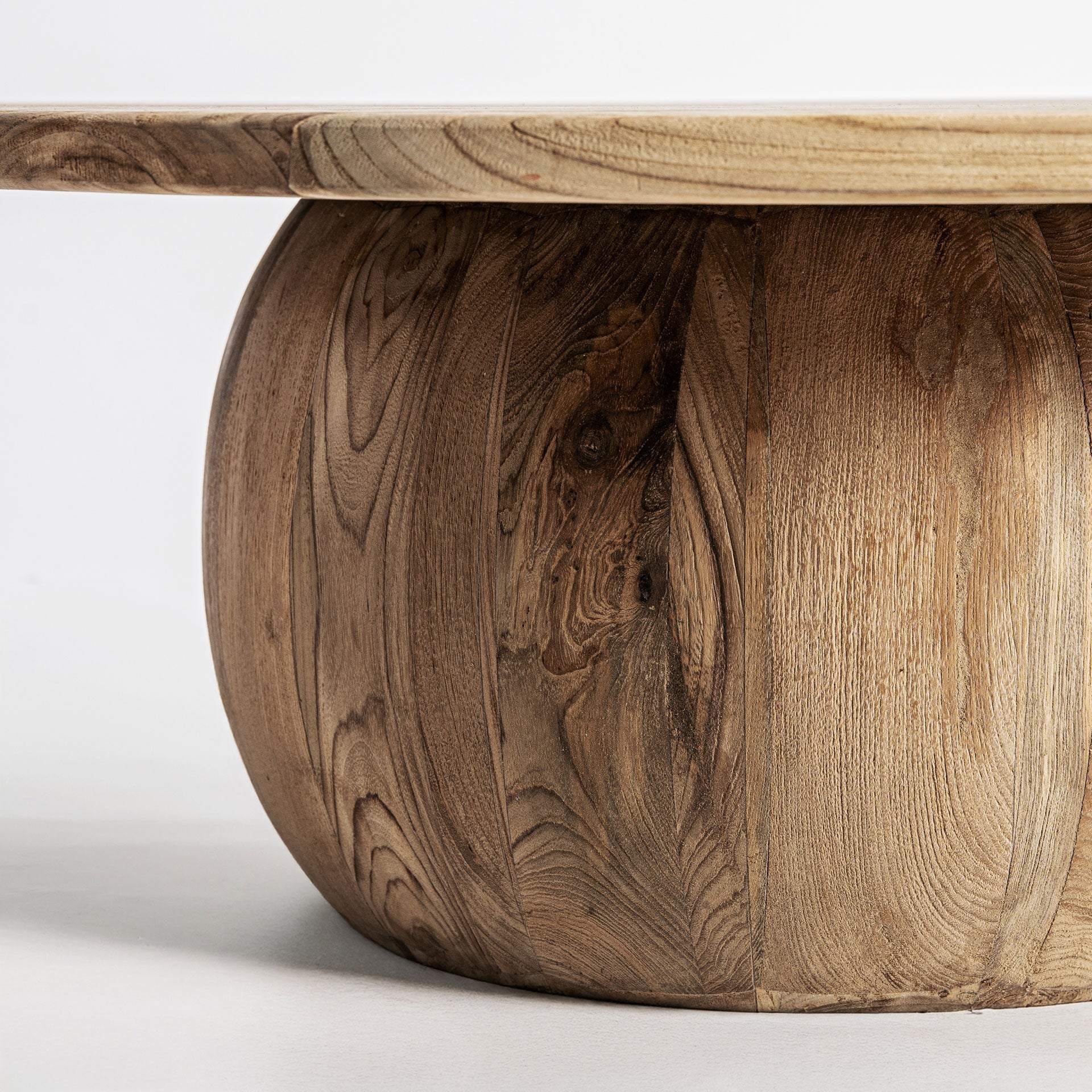 Round Coffee Table ERLOY Recycled Teak Wood