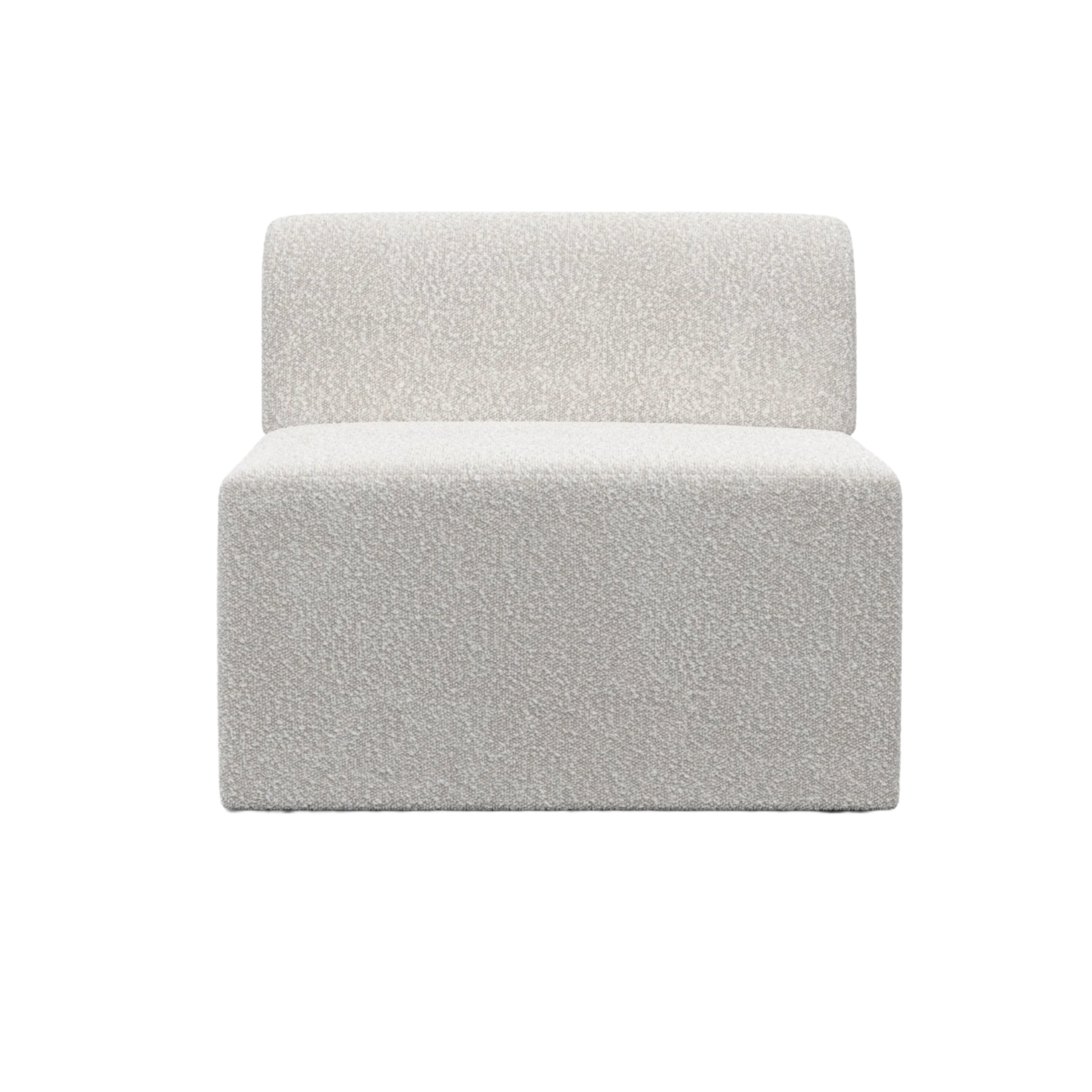 Modulsofa TORI - mittleres Element in hellgrauem Boucle