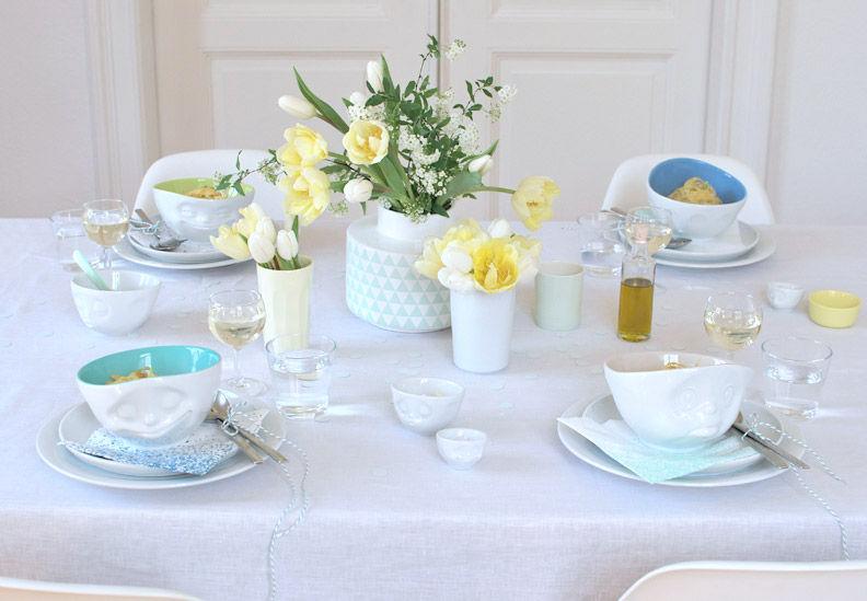 Miska DREAMY biały z niebieskim wnętrzem 58products Eye on Design