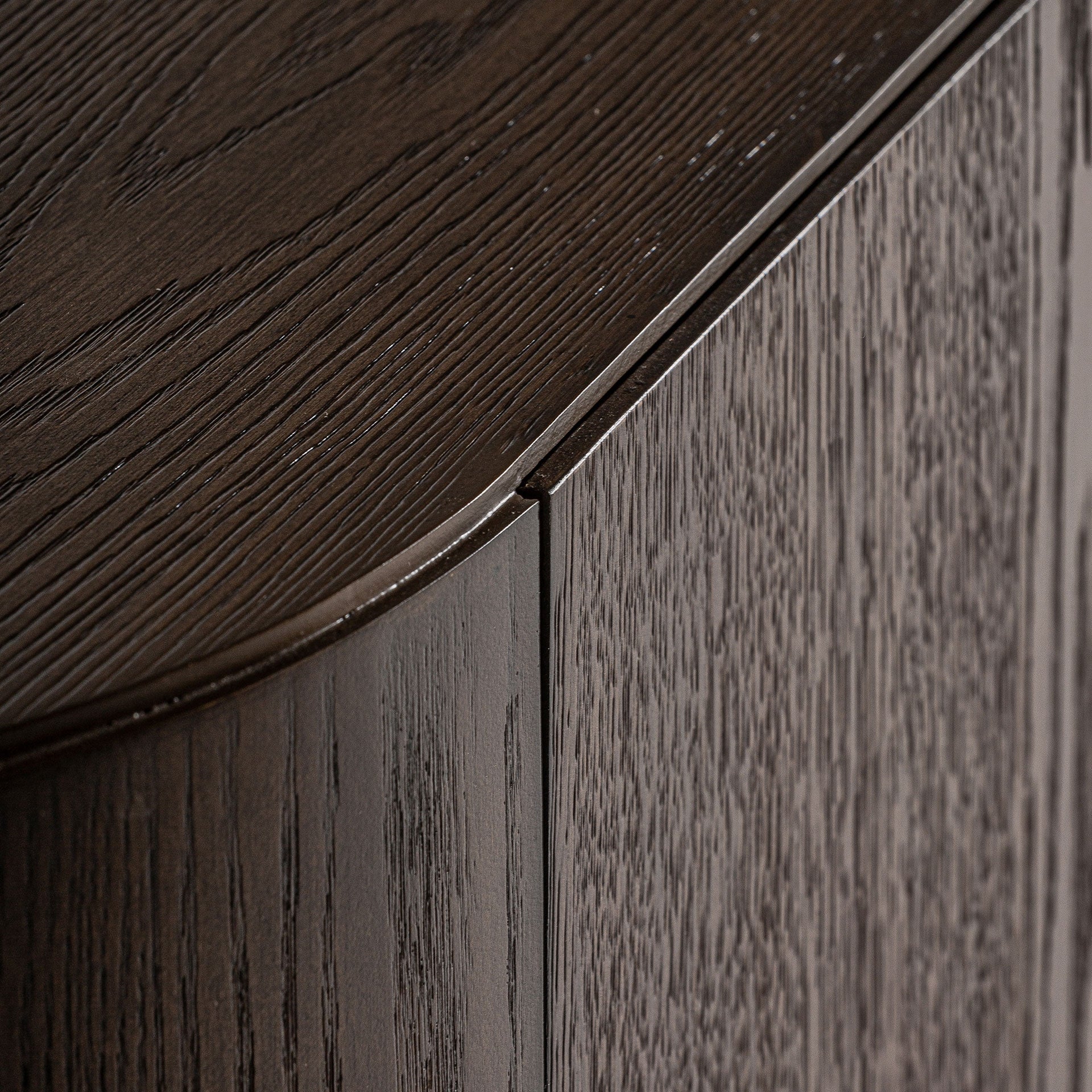 TREIGNAC TV Cabinet in Oak Wood with Gold Base