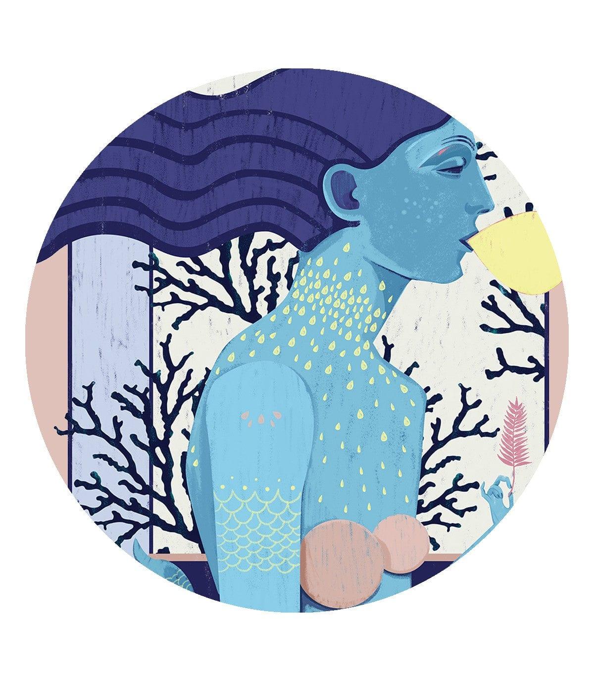 Mural DOTS SIREN COOL GIRL Wallcolors Eye on Design