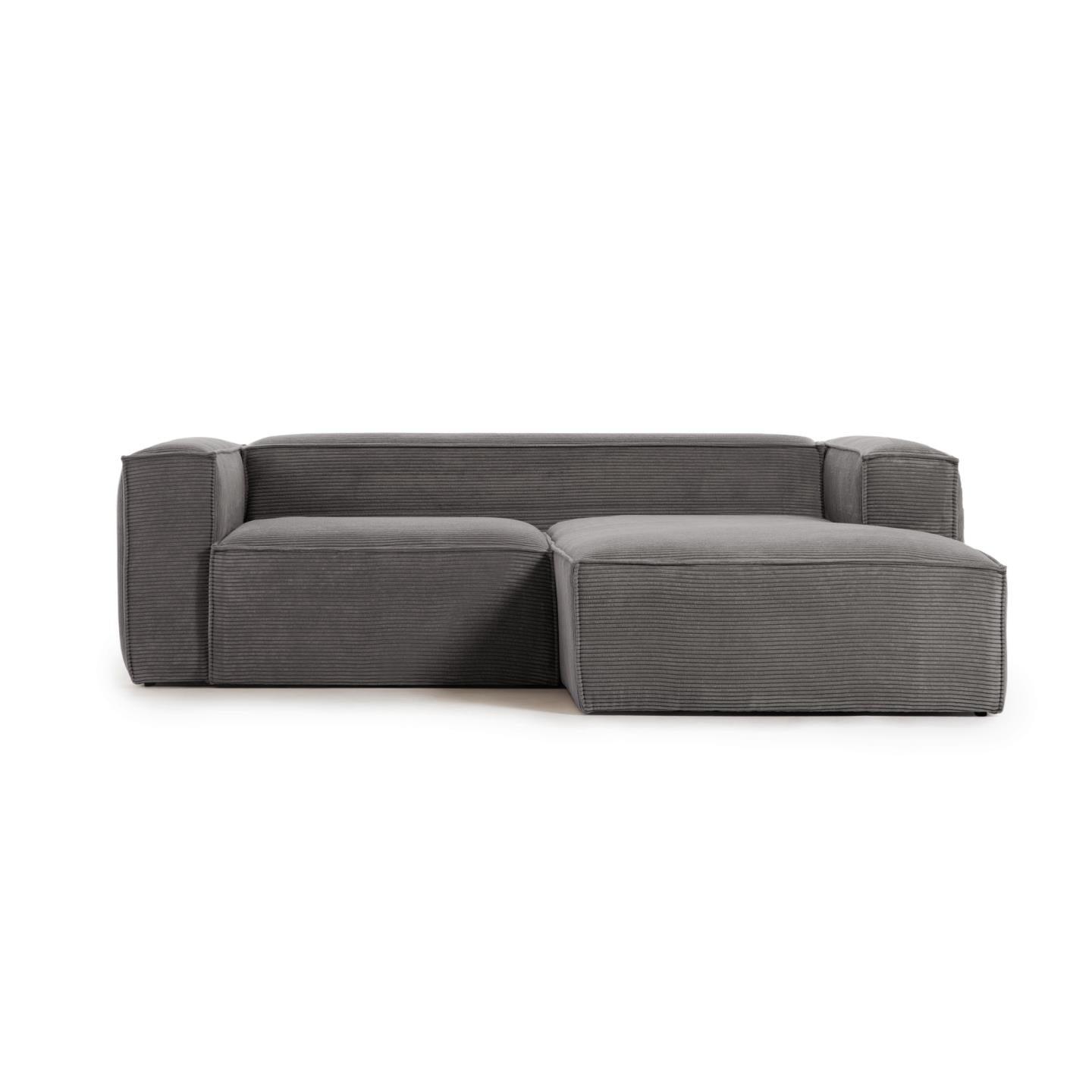 Narożnik 2-osobowy BLOK szary sztruks La Forma Eye on Design
