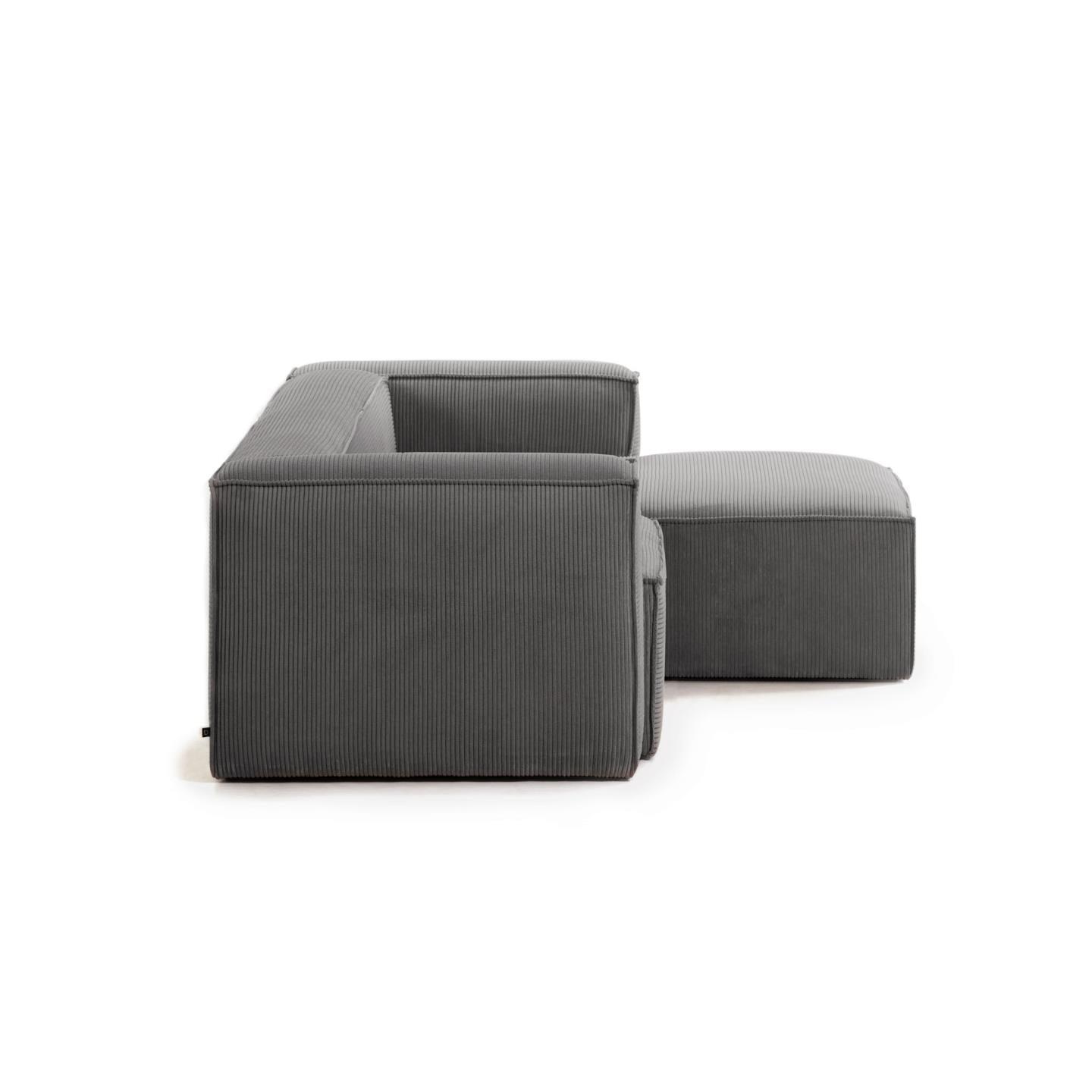Narożnik 2-osobowy BLOK szary sztruks La Forma Eye on Design