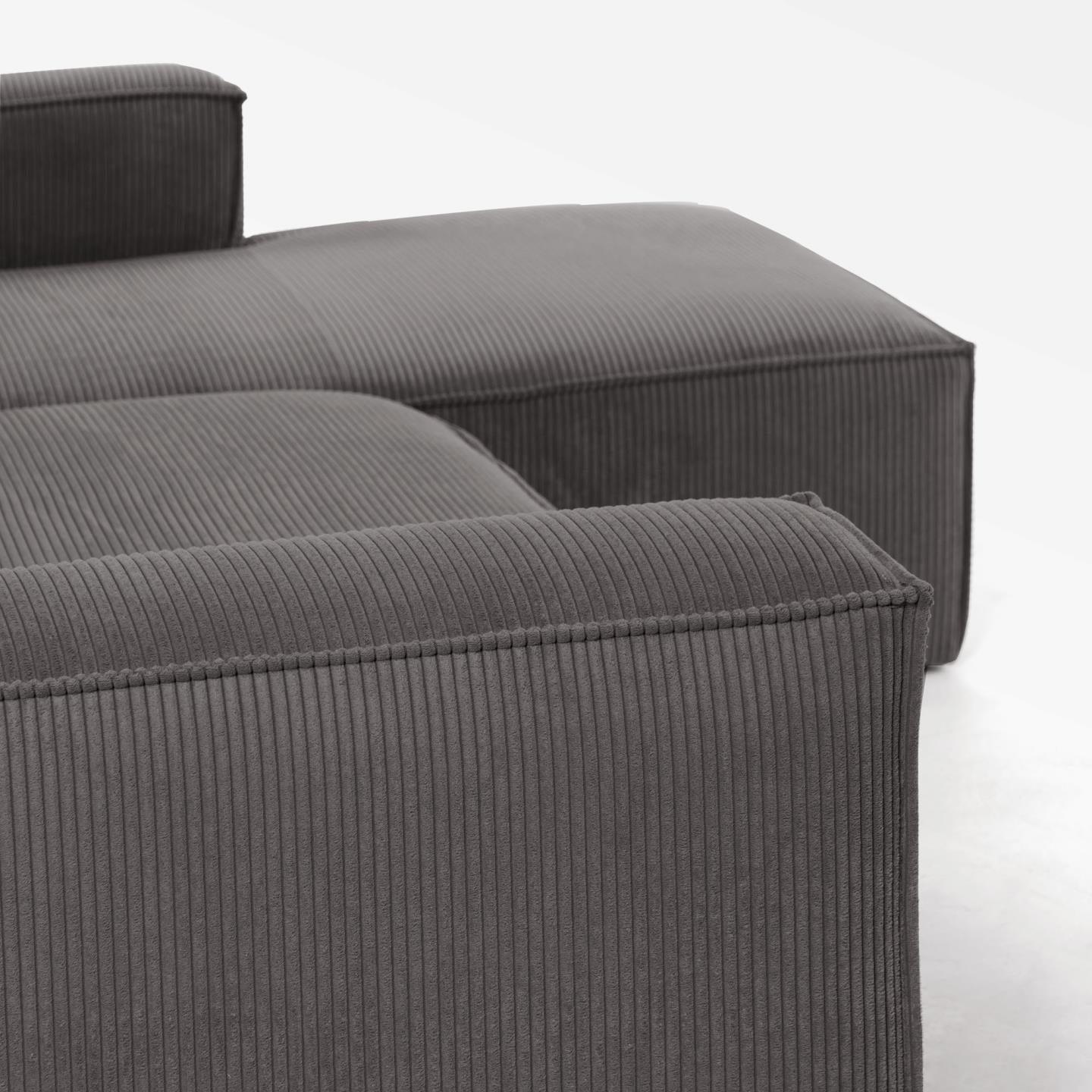 Narożnik 2-osobowy BLOK szary sztruks La Forma Eye on Design