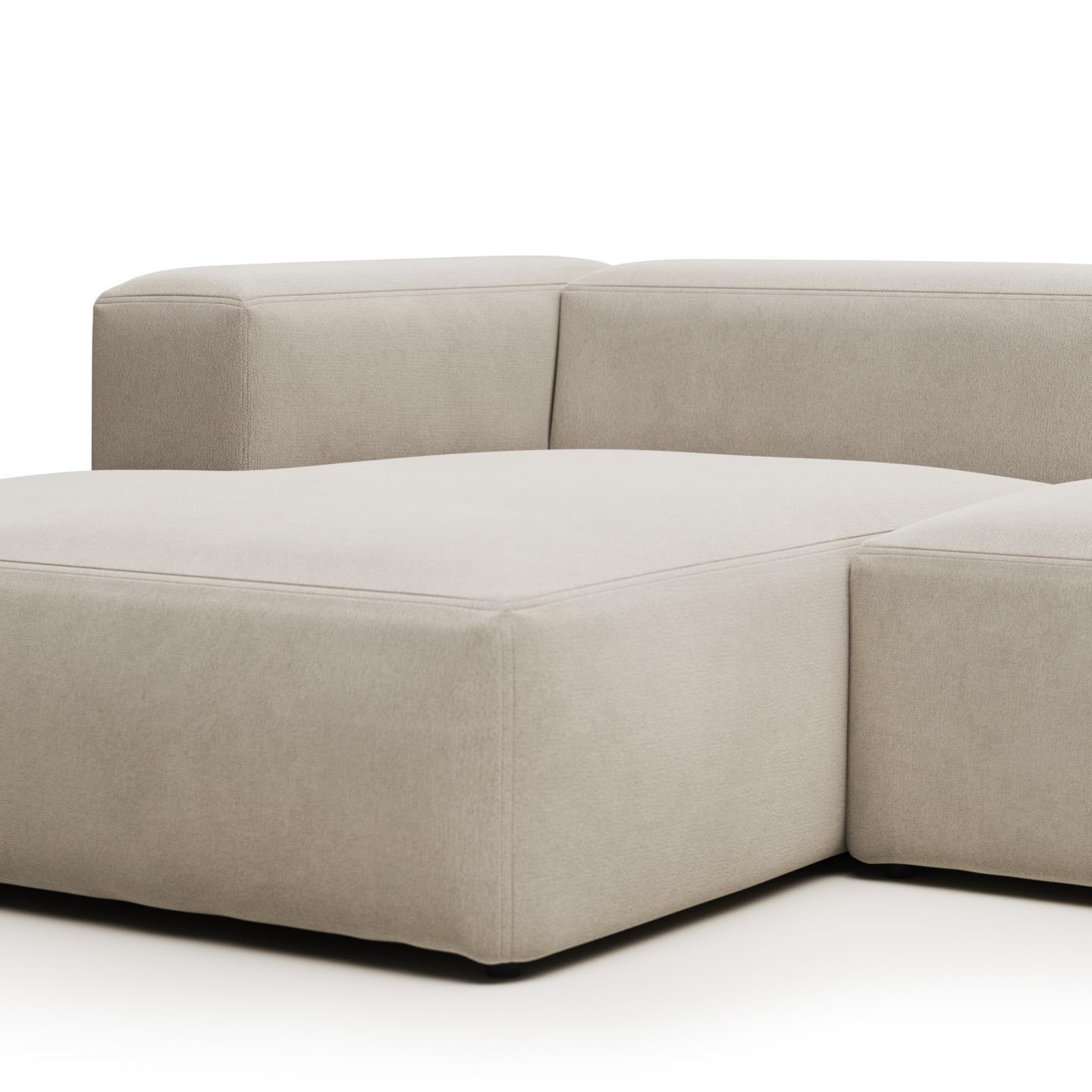 Narożnik 2-osobowy lewostronny BLOK beżowy szenil La Forma Eye on Design