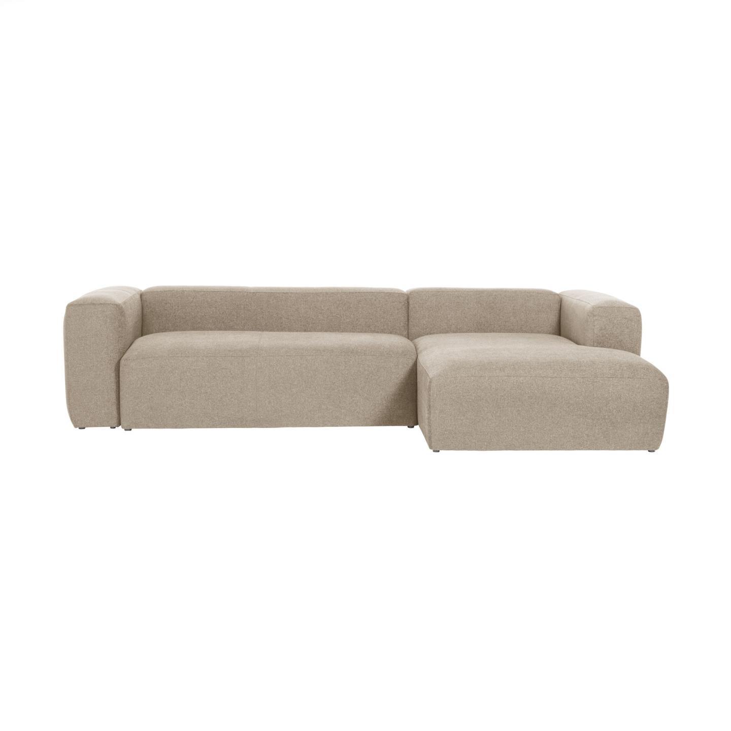 Narożnik 3-osobowy prawostronny BLOK beżowy szenil La Forma Eye on Design