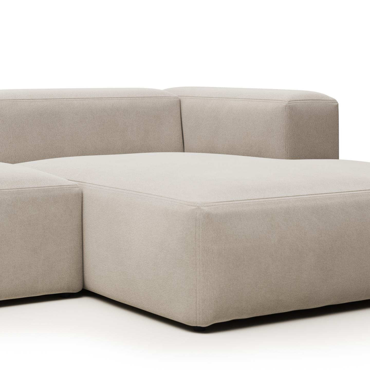 Narożnik 3-osobowy prawostronny BLOK beżowy szenil La Forma Eye on Design