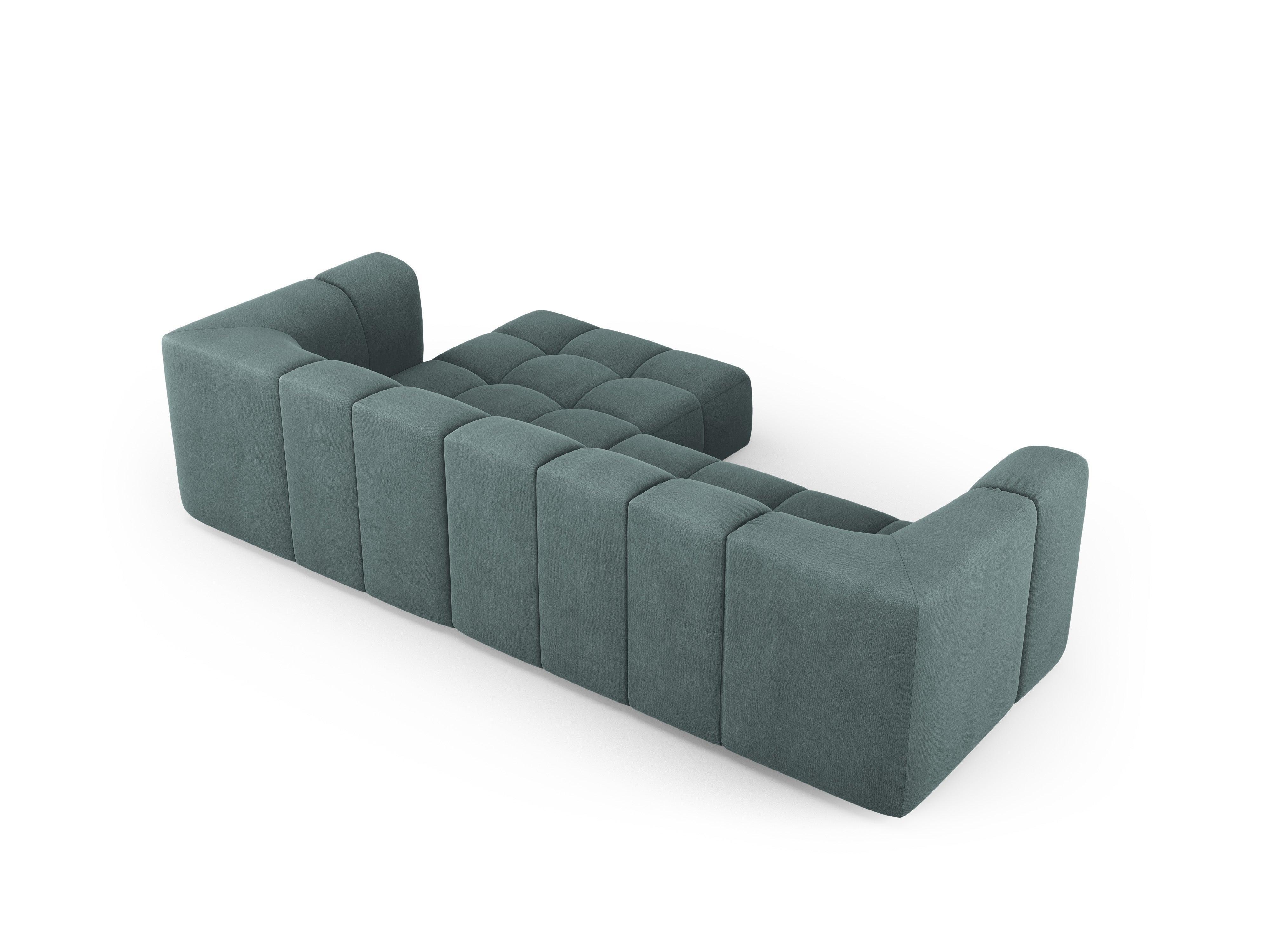 Narożnik 3-osobowy prawostronny FRANCESCA morska zieleń szenil Milo Casa Eye on Design