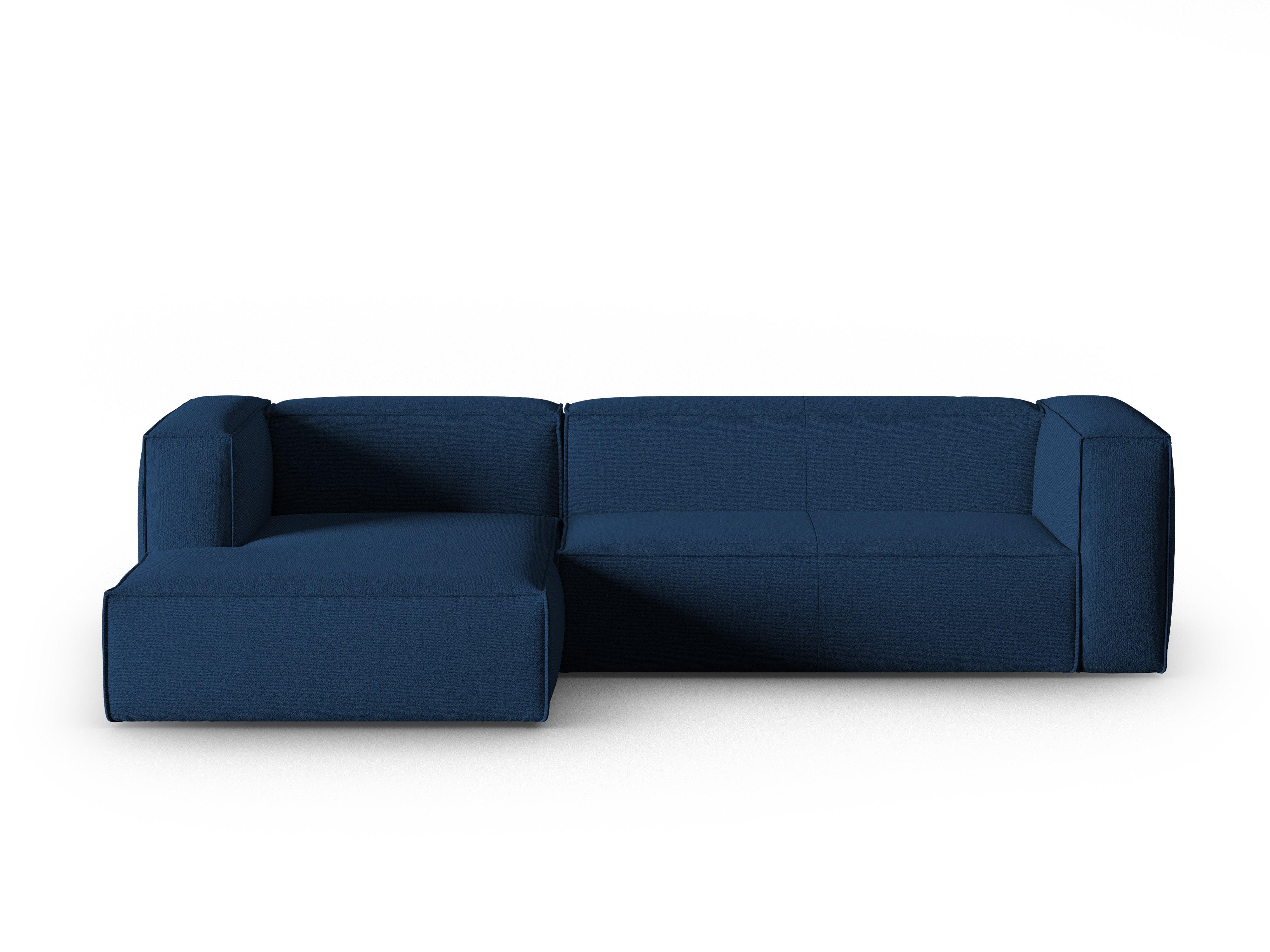 Narożnik 4-osobowy lewostronny MACKAY ciemnoniebieski boucle Cosmopolitan Design Eye on Design