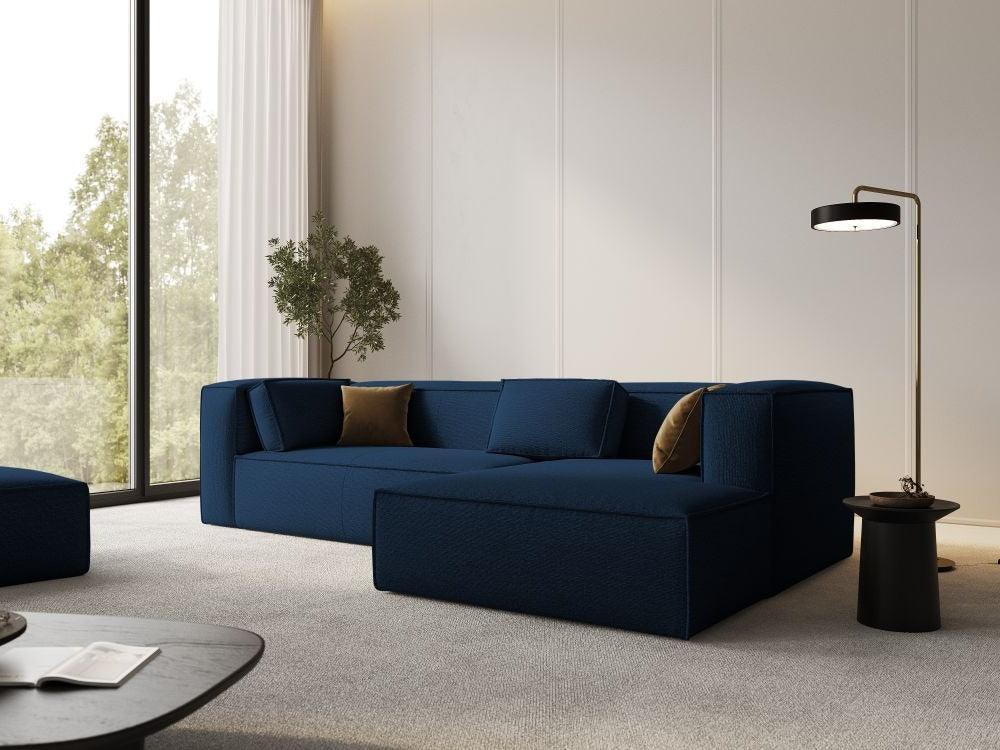 Narożnik 4-osobowy lewostronny MACKAY ciemnoniebieski boucle Cosmopolitan Design Eye on Design
