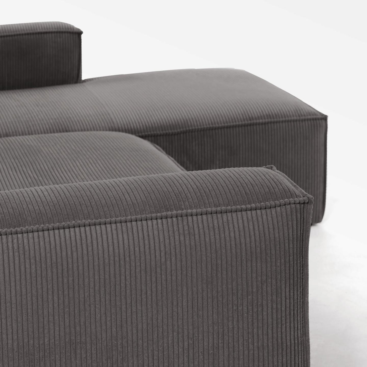 Narożnik 4-osobowy prawostronny BLOK szary sztruks La Forma Eye on Design