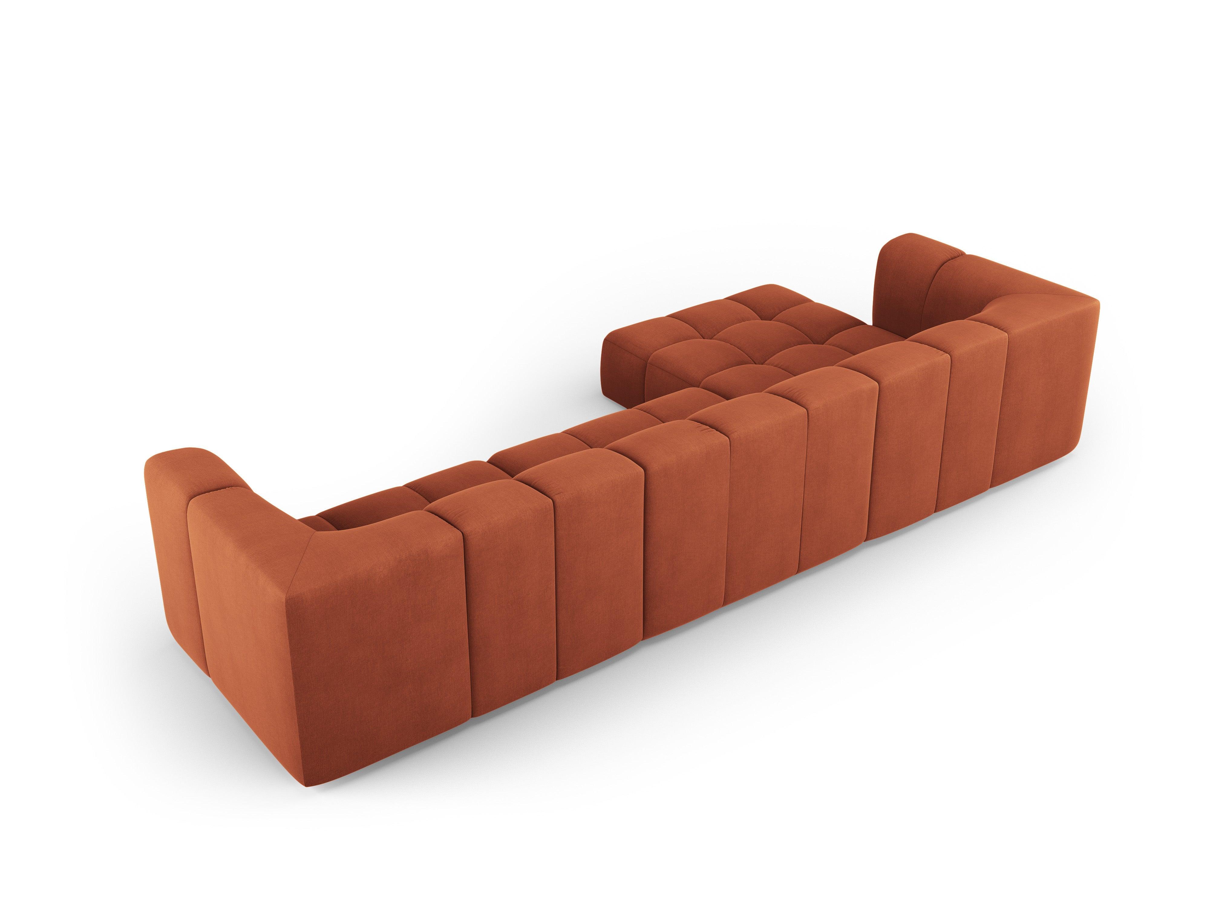 Narożnik 5-osobowy lewostronny FRANCESCA terracotta szenil Milo Casa Eye on Design