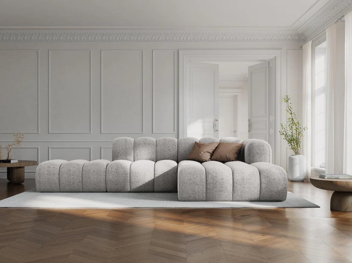 Narożnik aksamitny 5-osobowy prawostronny SKYLER czarny Interieurs 86 Eye on Design