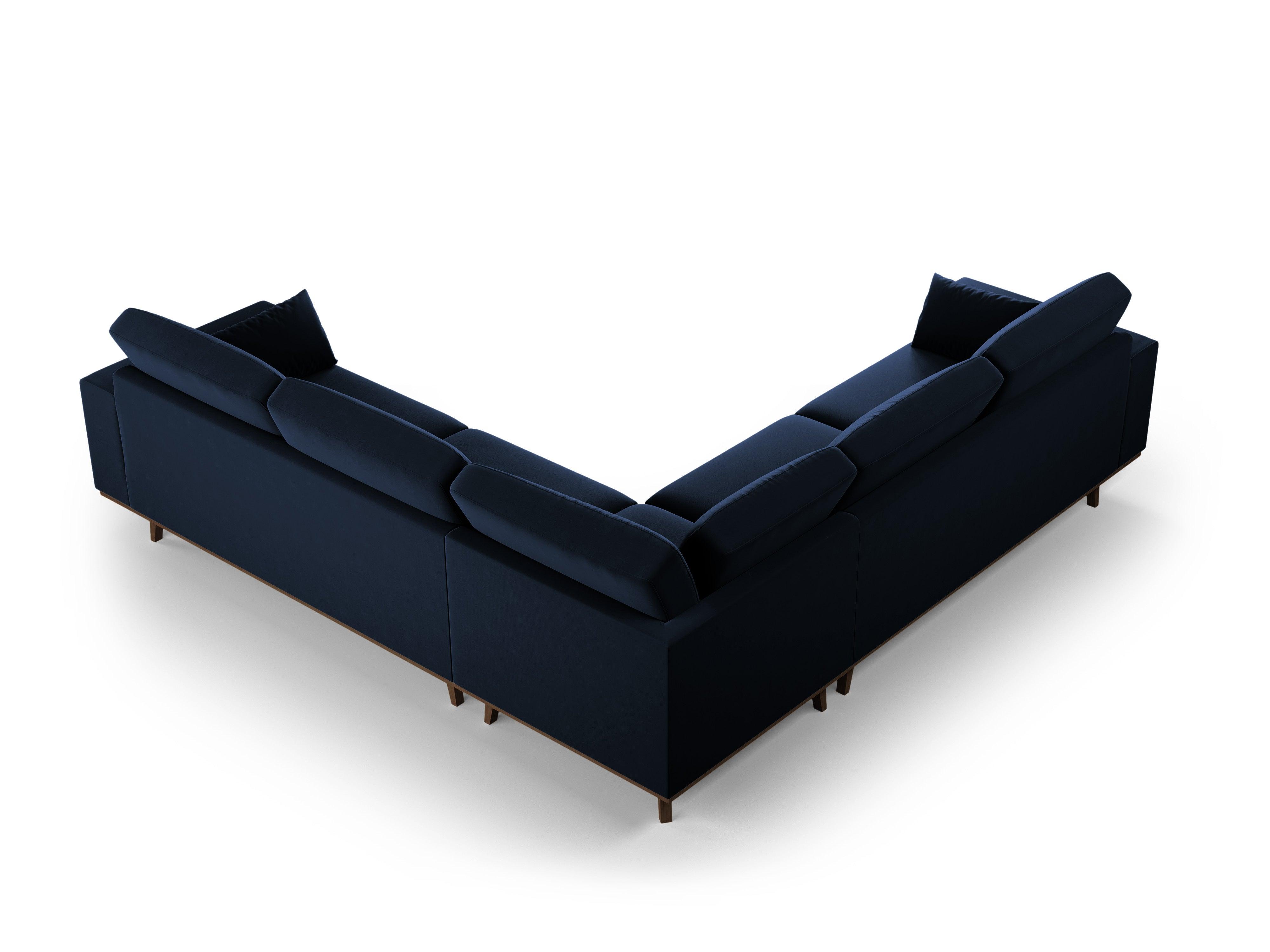Narożnik aksamitny 5-osobowy symetryczny HEBE granat królewski Mazzini Sofas Eye on Design