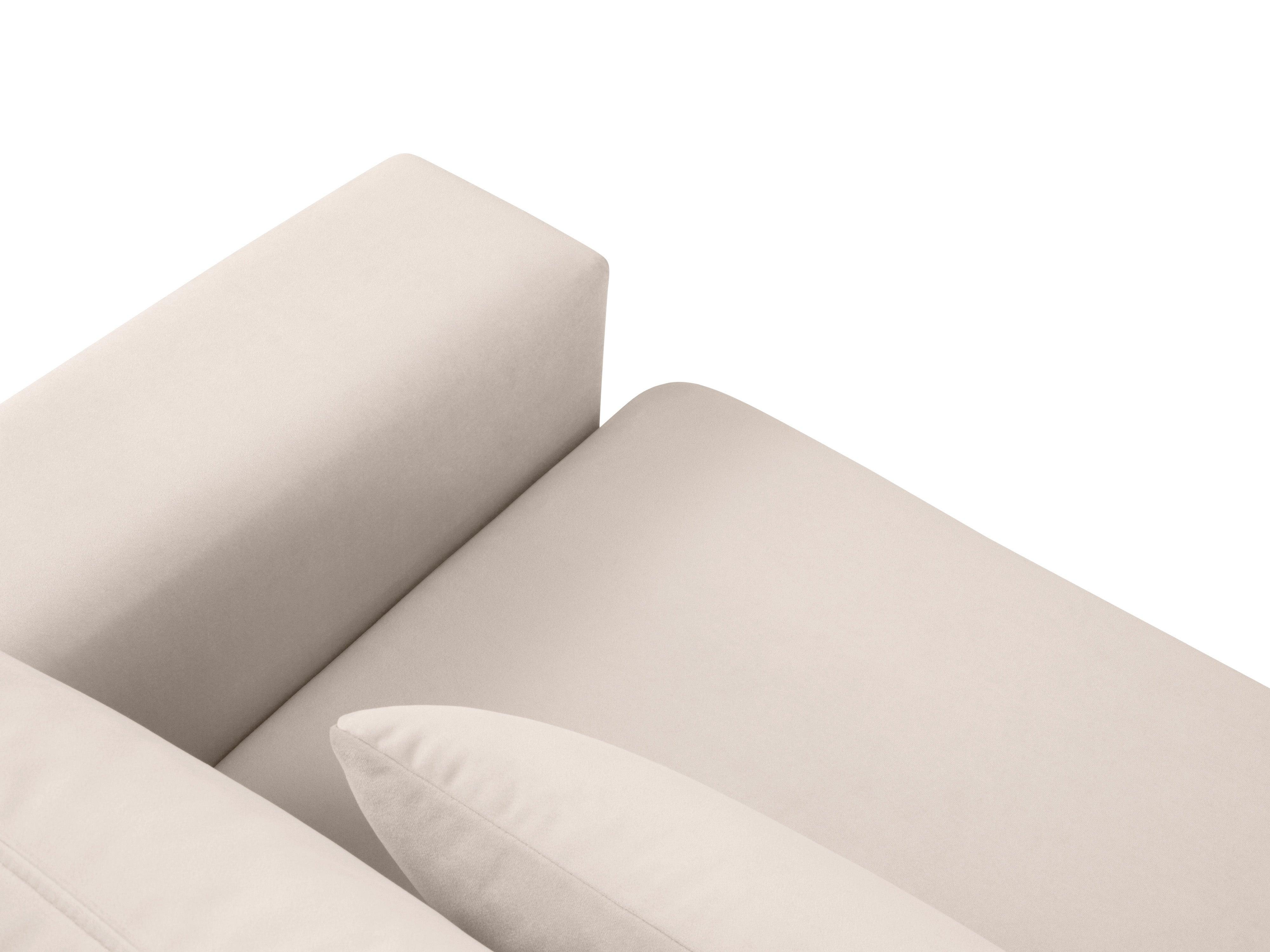Narożnik aksamitny lewostronny HEBE beżowy Mazzini Sofas Eye on Design