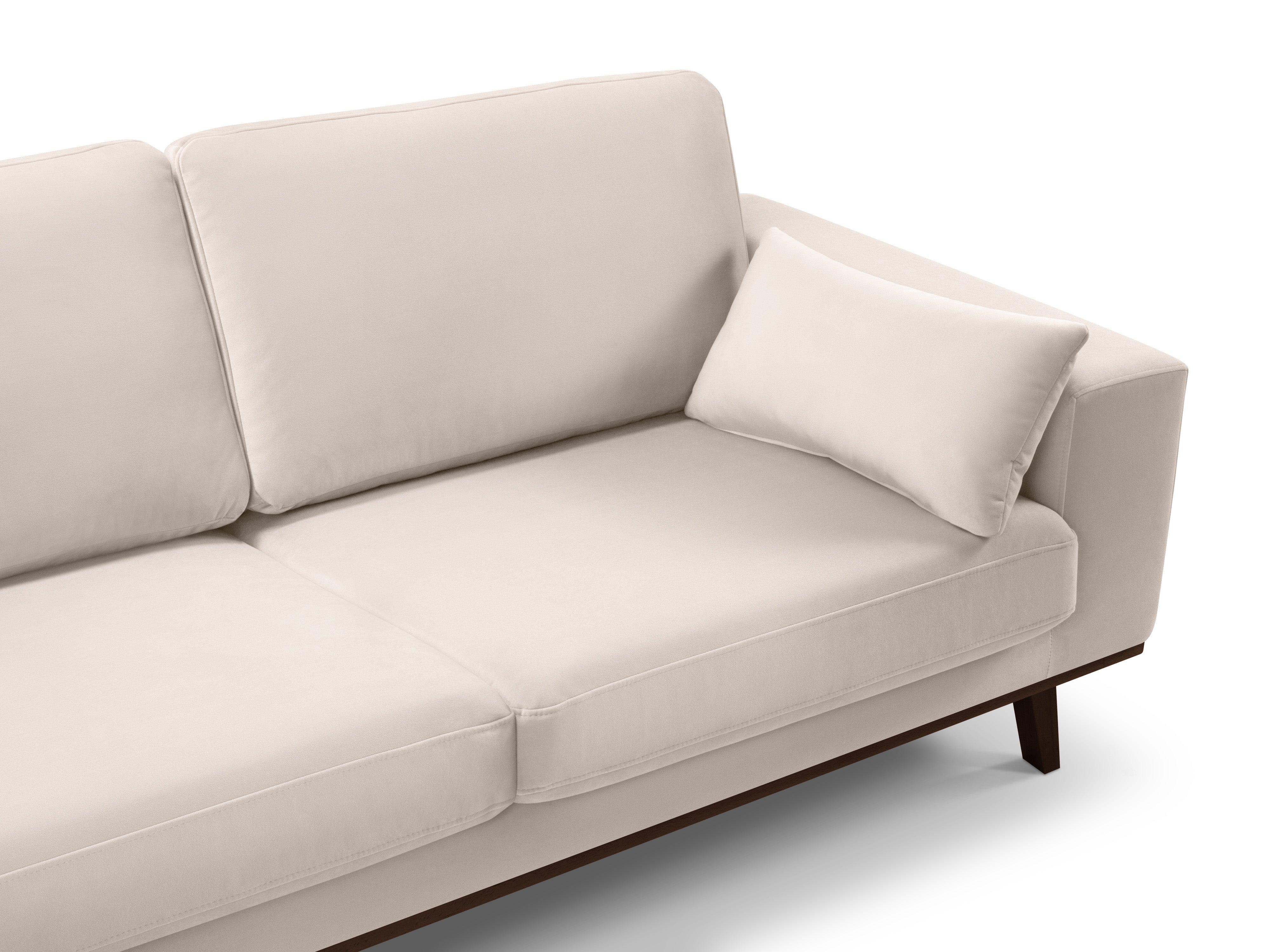Narożnik aksamitny lewostronny HEBE beżowy Mazzini Sofas Eye on Design