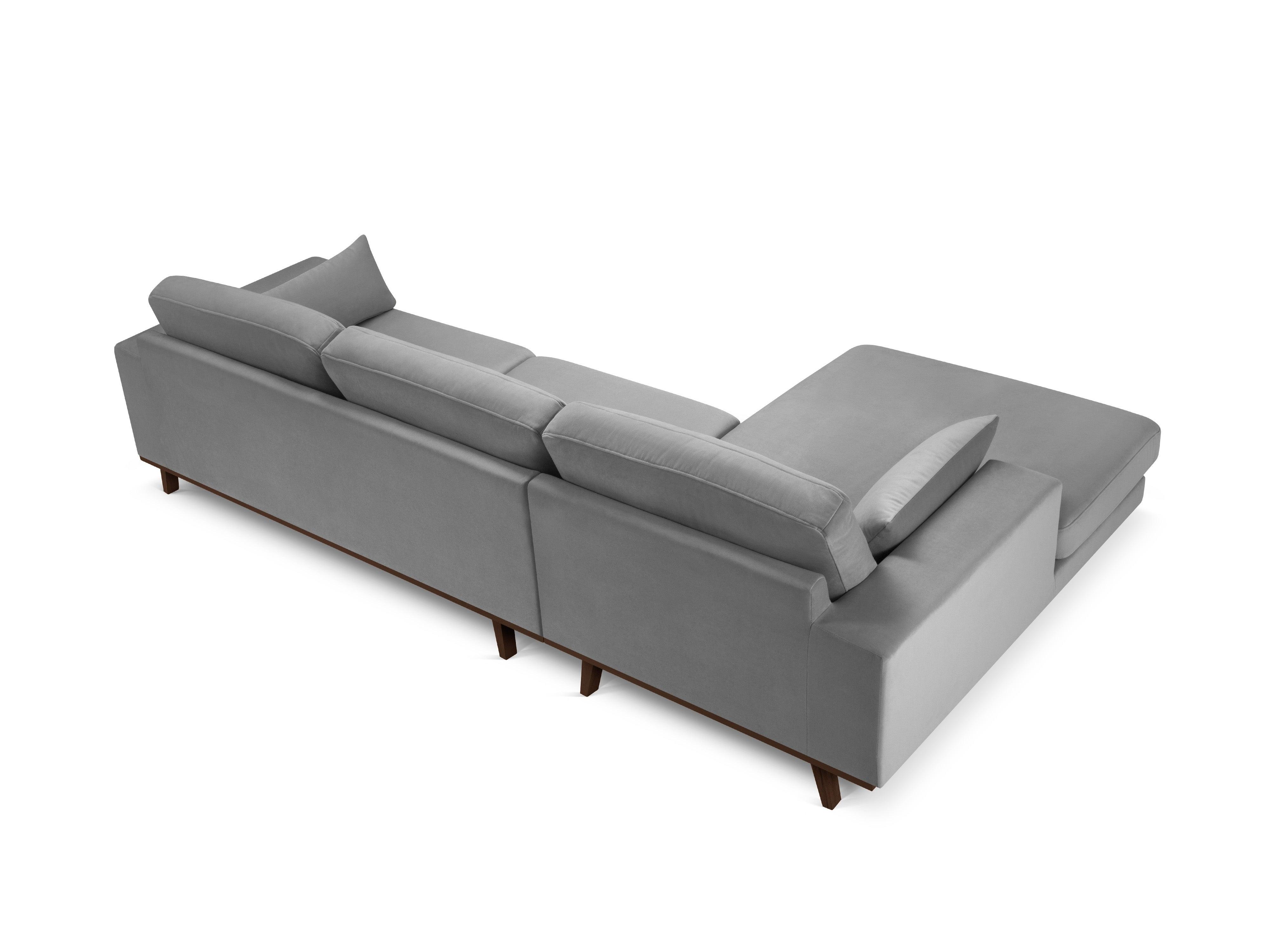 Narożnik aksamitny lewostronny HEBE szary Mazzini Sofas Eye on Design