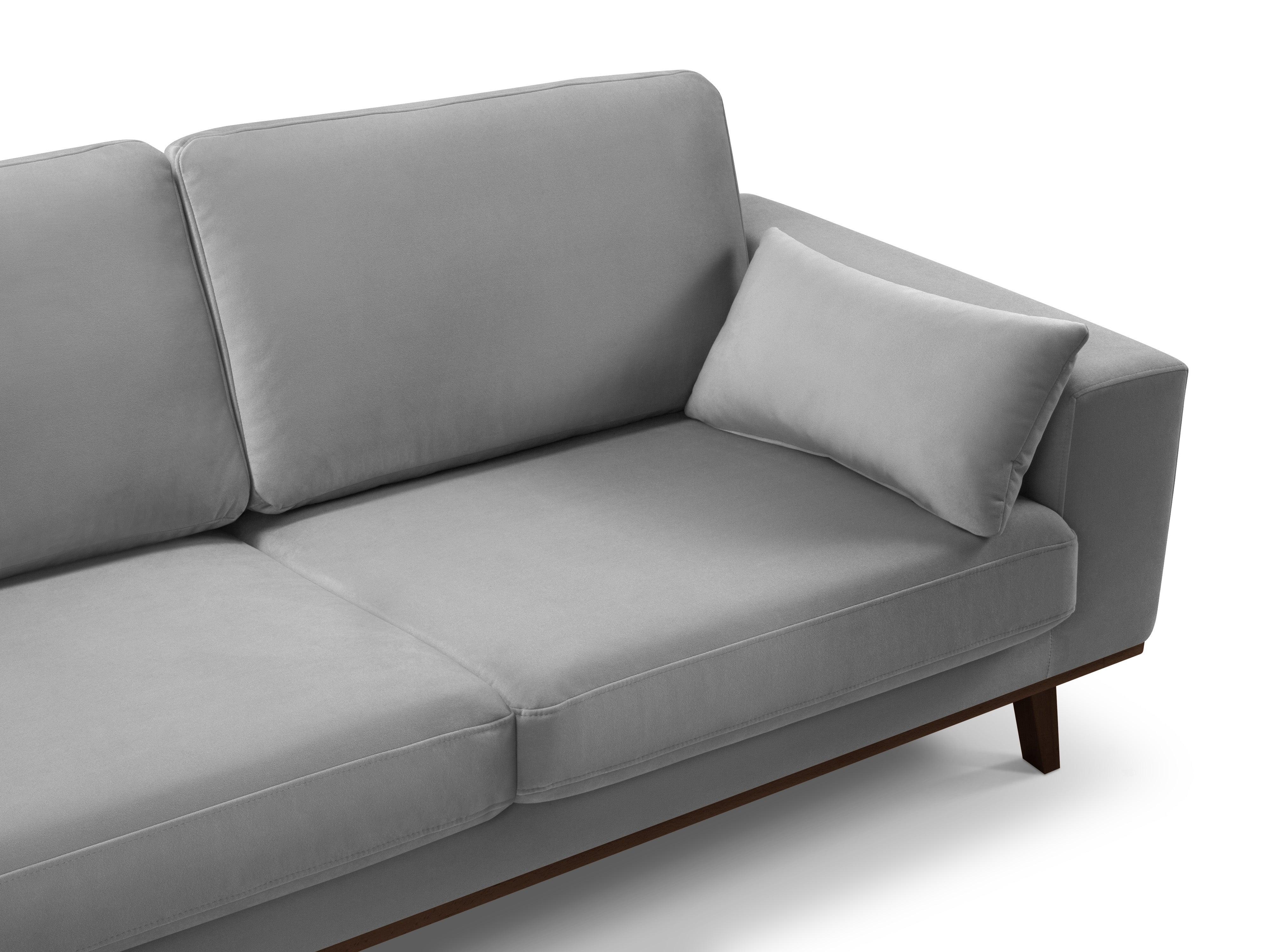 Narożnik aksamitny lewostronny HEBE szary Mazzini Sofas Eye on Design