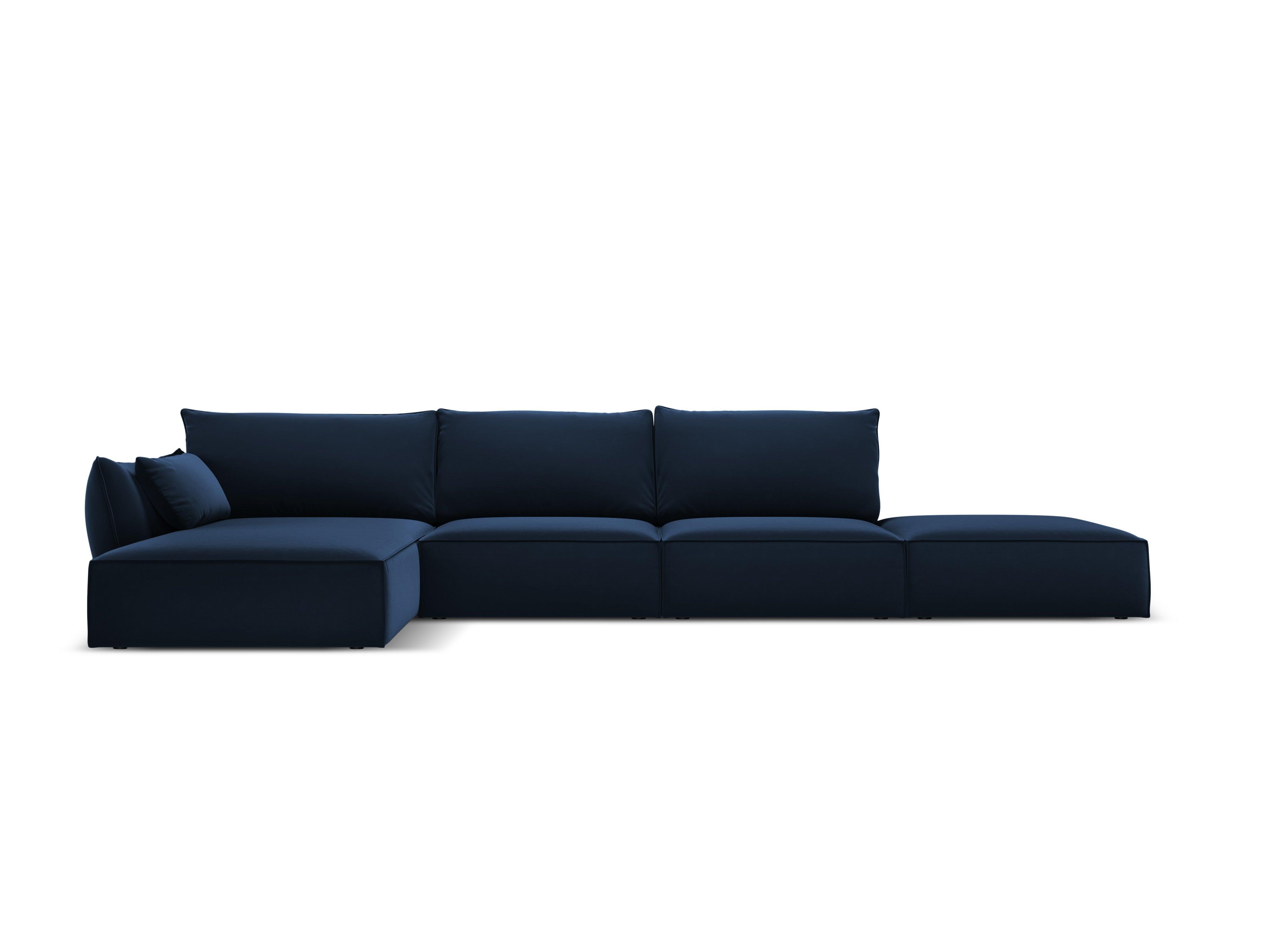 Narożnik aksamitny lewostronny otwarty VANDA granatowy Mazzini Sofas Eye on Design