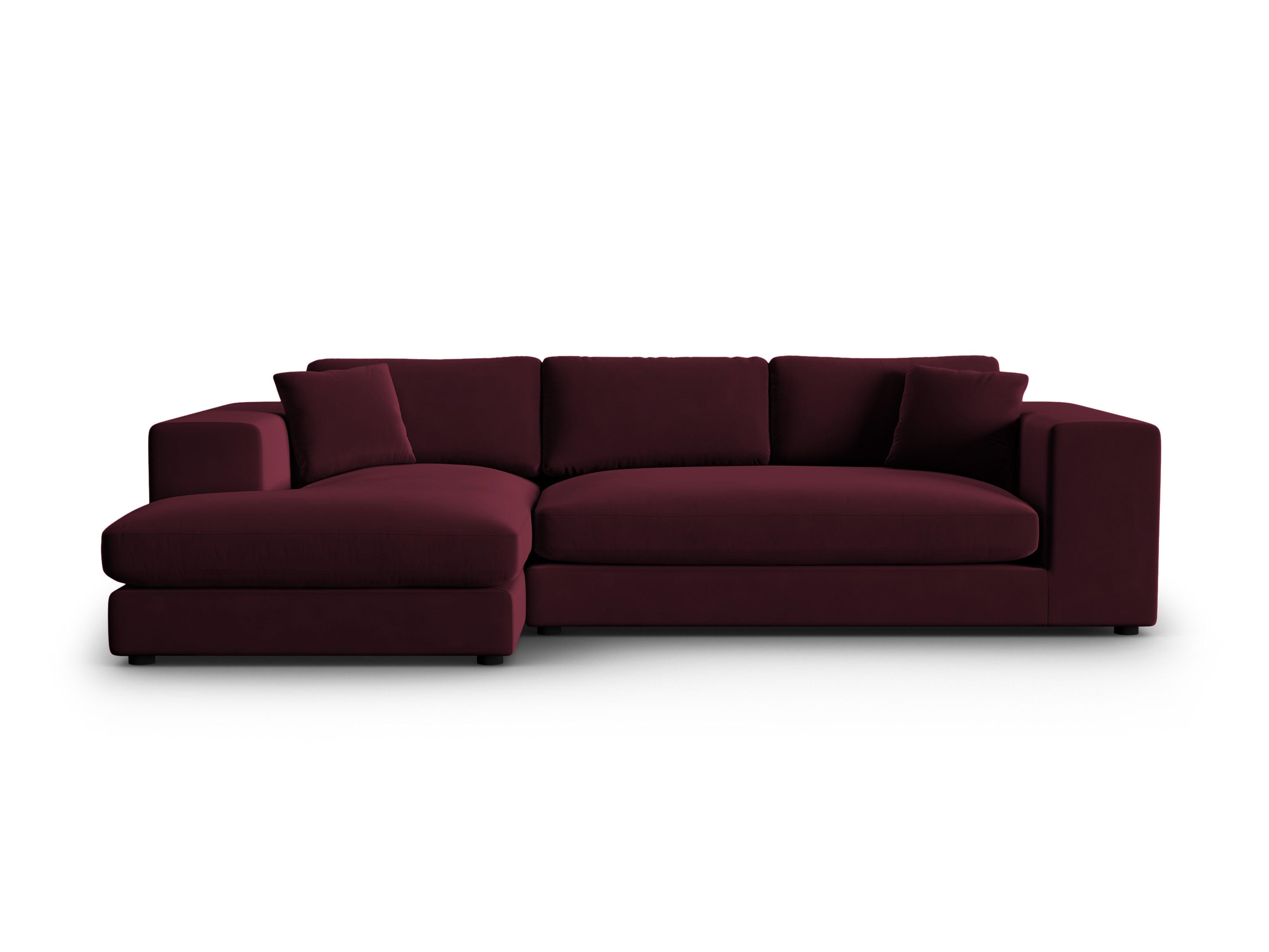 Narożnik aksamitny lewostronny TENDANCE burgundowy CXL by Christian Lacroix Eye on Design
