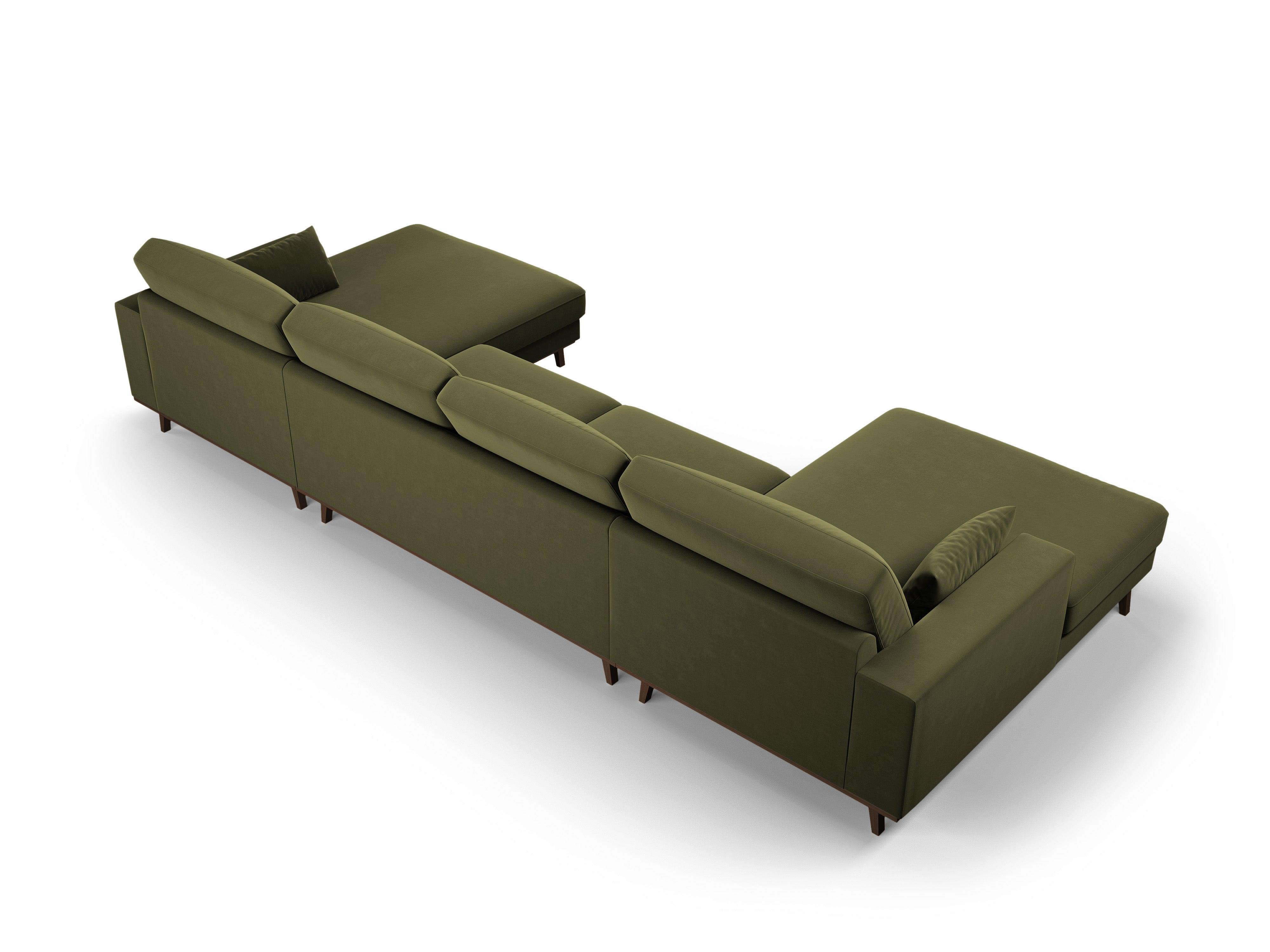 Narożnik aksamitny panoramiczny HEBE zielony Mazzini Sofas Eye on Design