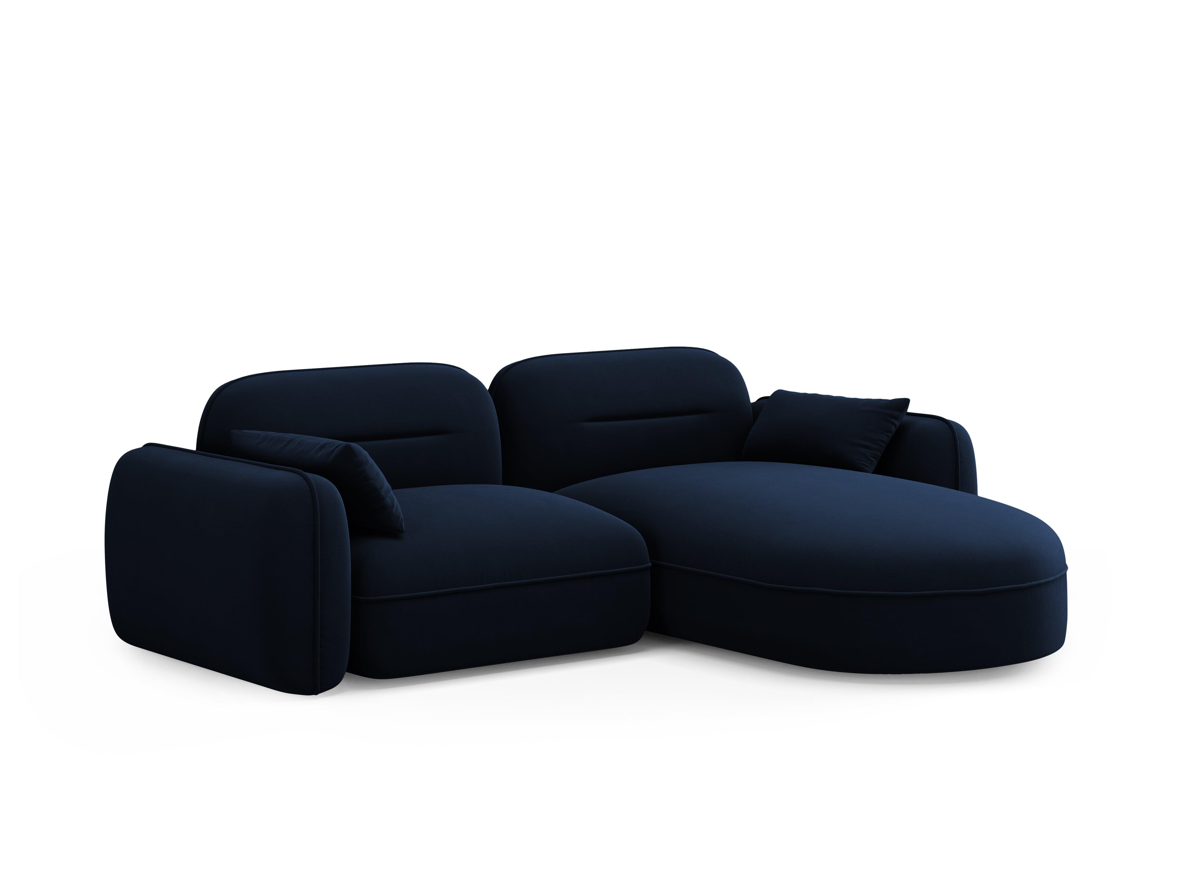 Narożnik modułowy aksamitny prawostronny 3-osobowy SYDNEY granat królewski Cosmopolitan Design Eye on Design