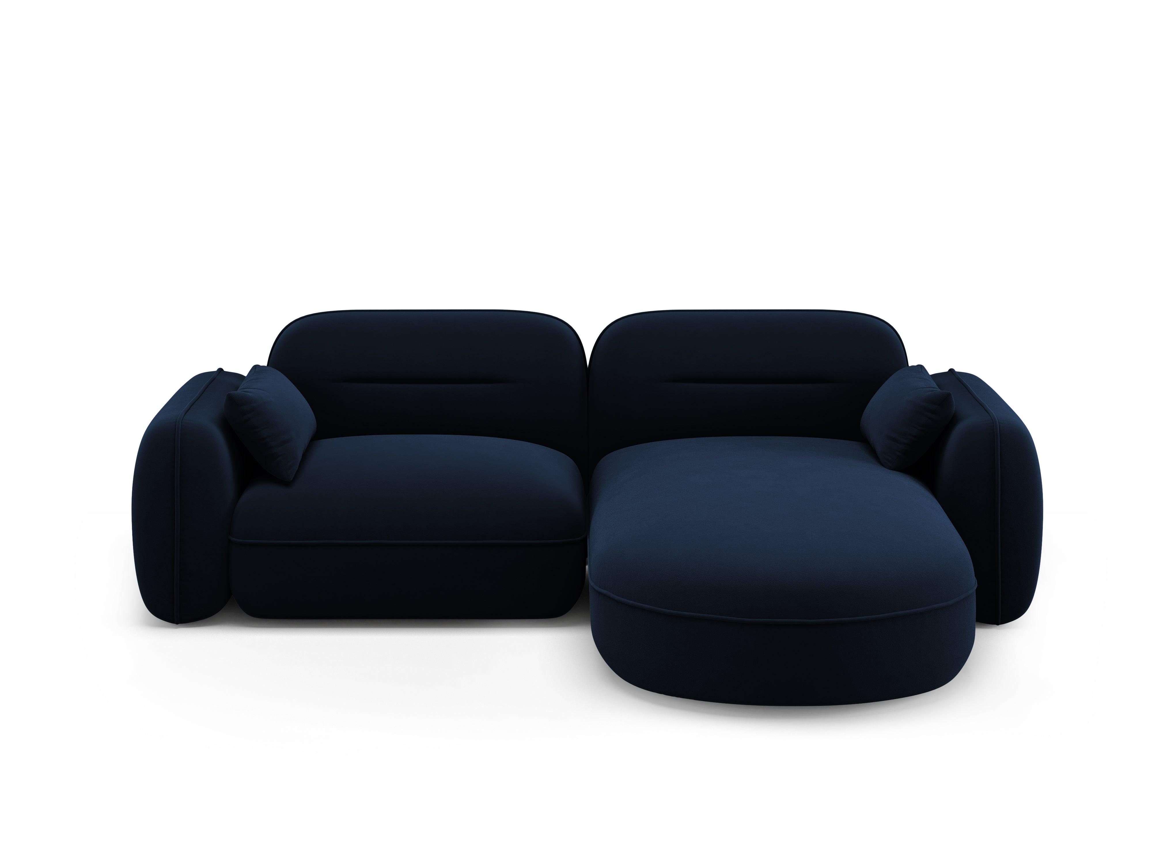 Narożnik modułowy aksamitny prawostronny 3-osobowy SYDNEY granat królewski Cosmopolitan Design Eye on Design