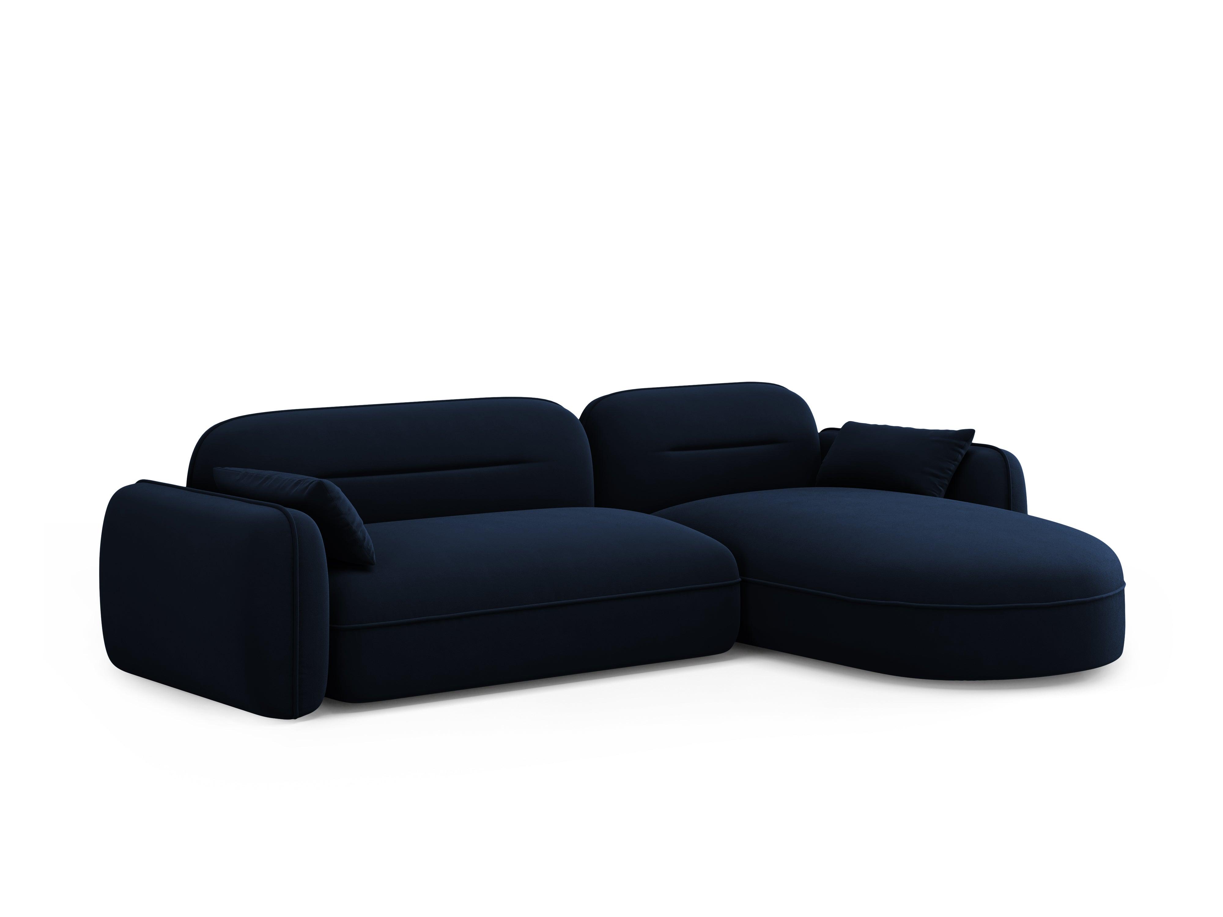 Narożnik modułowy aksamitny prawostronny 3,5-osobowy SYDNEY granat królewski Cosmopolitan Design Eye on Design