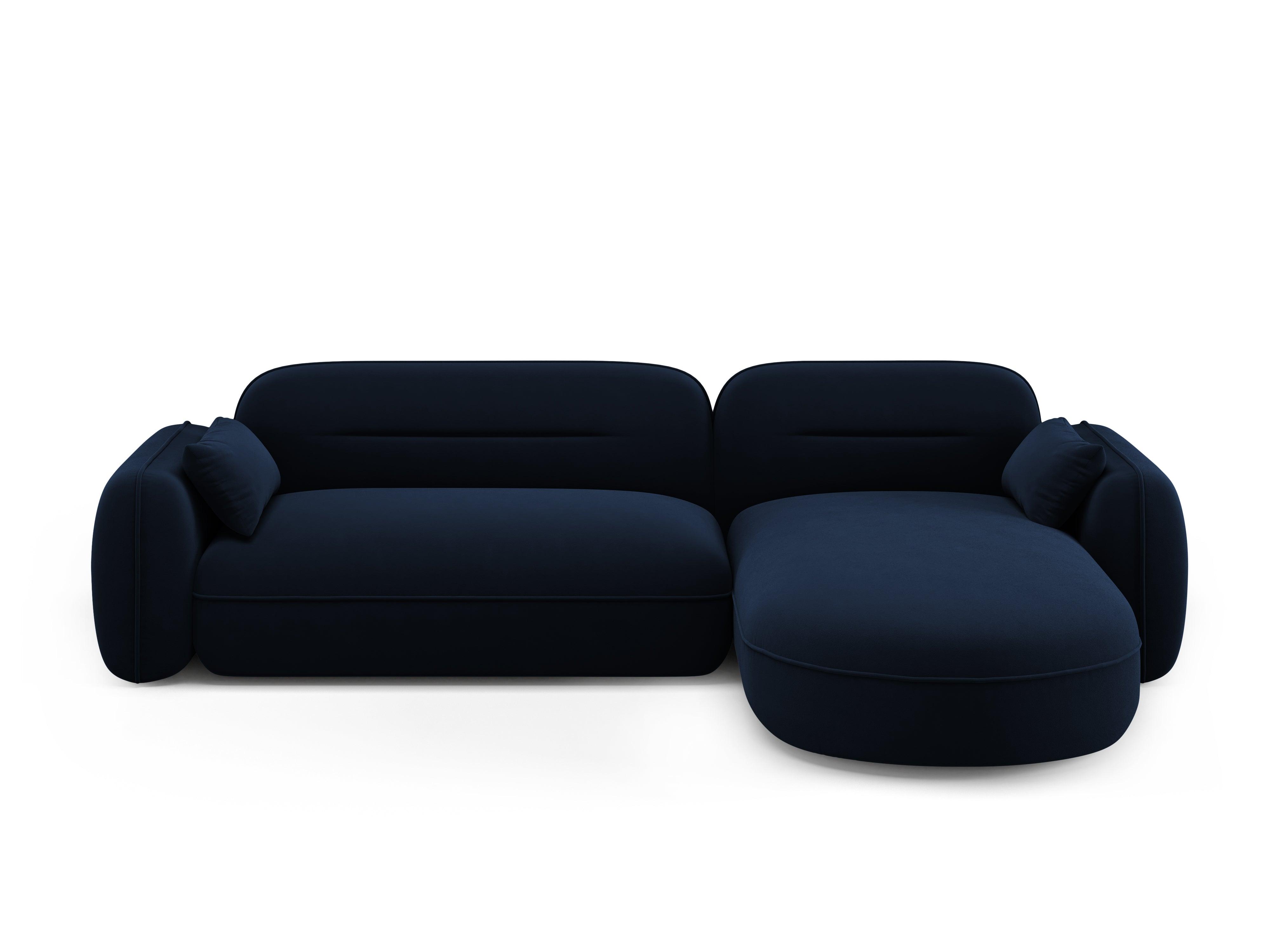 Narożnik modułowy aksamitny prawostronny 3,5-osobowy SYDNEY granat królewski Cosmopolitan Design Eye on Design