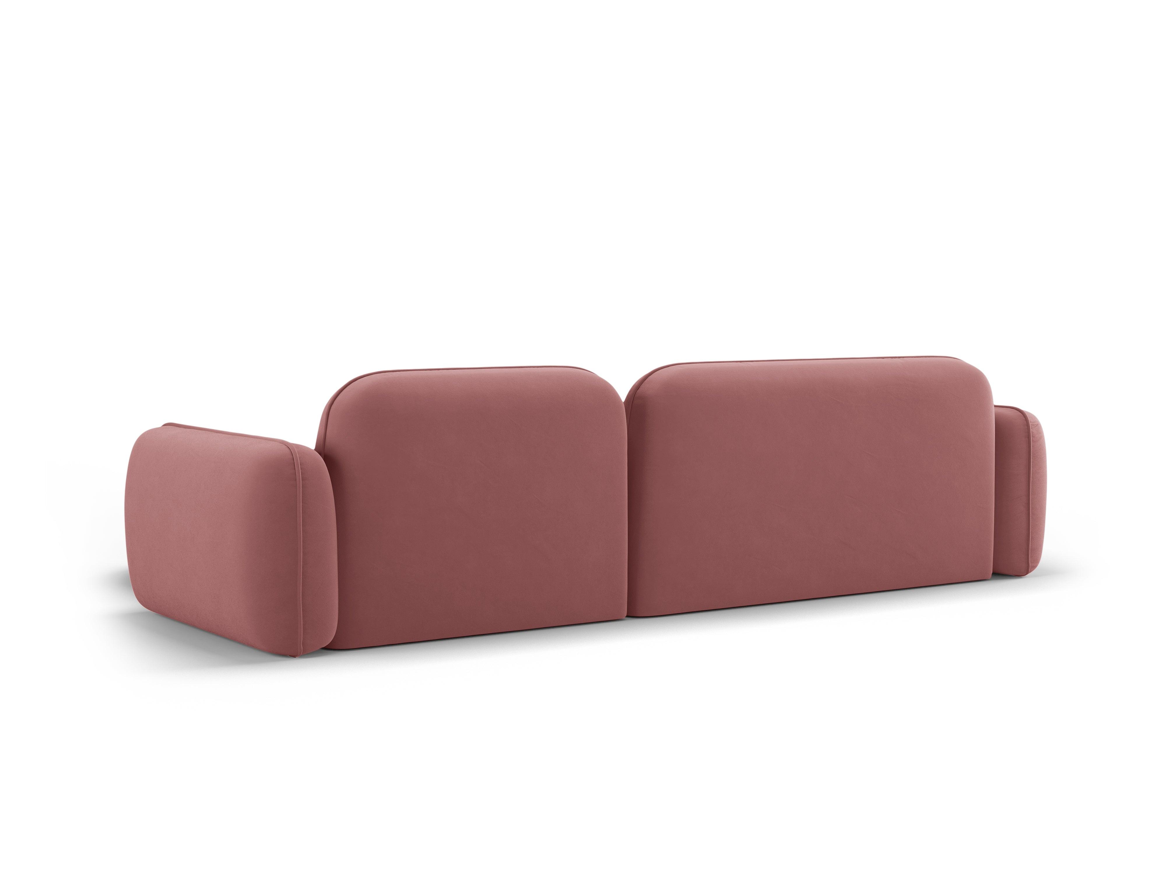 Narożnik modułowy aksamitny prawostronny 3,5-osobowy SYDNEY łososiowa Cosmopolitan Design Eye on Design