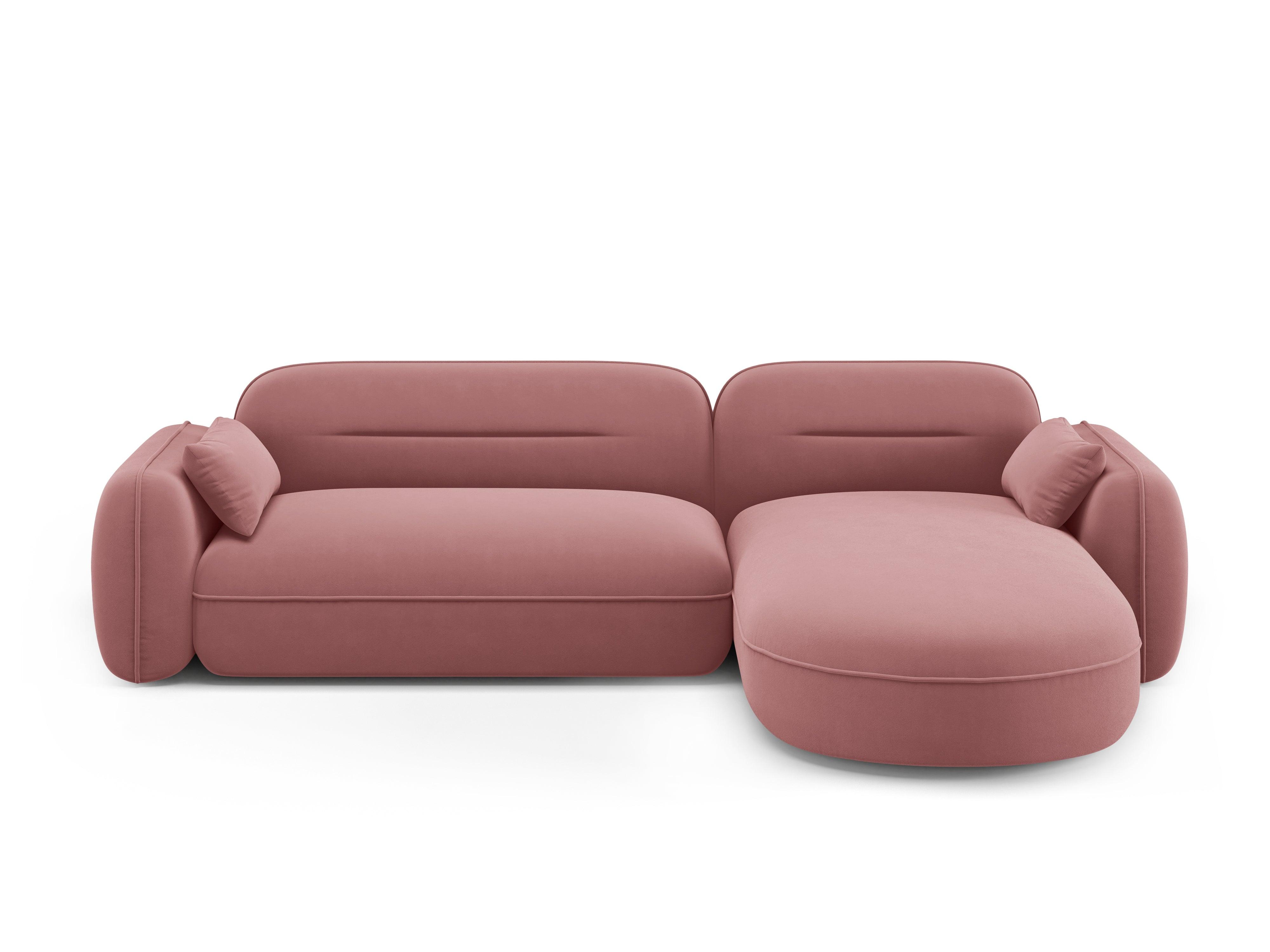 Narożnik modułowy aksamitny prawostronny 3,5-osobowy SYDNEY łososiowa Cosmopolitan Design Eye on Design